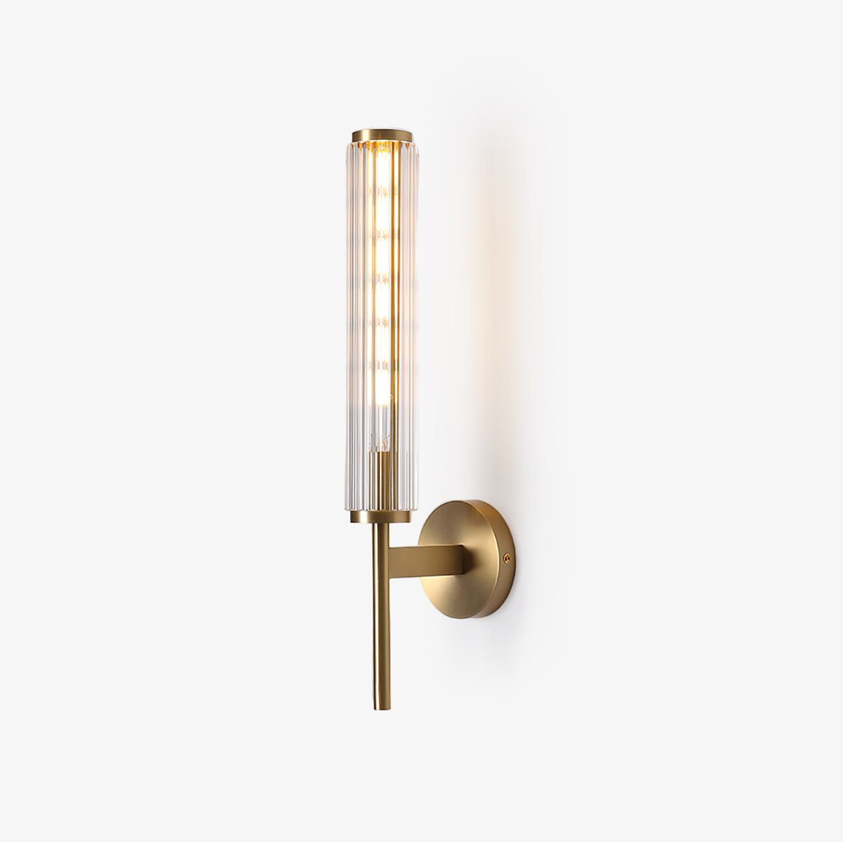 Glass Linear Brass Wall Light - Blowlighting