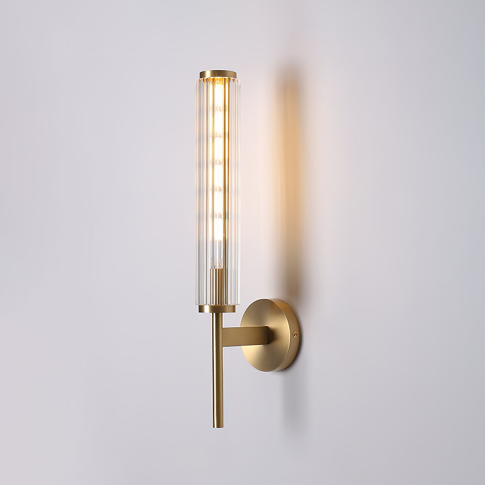 Glass Linear Brass Wall Light - Blowlighting