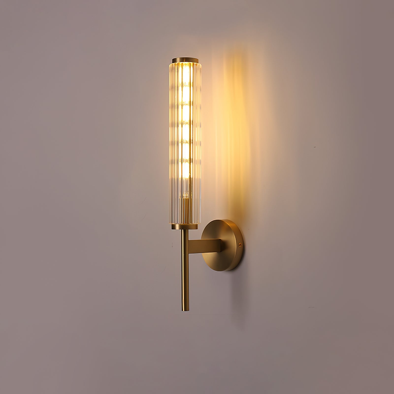 Glass Linear Brass Wall Light - Blowlighting