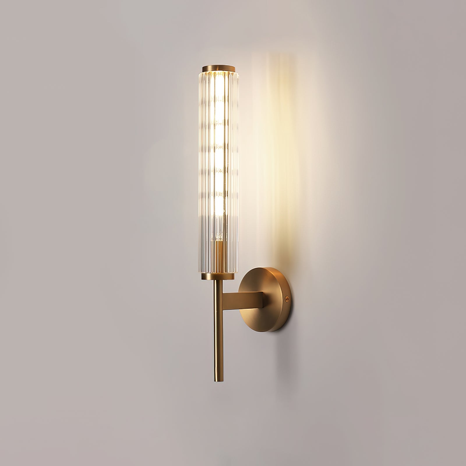 Glass Linear Brass Wall Light - Blowlighting
