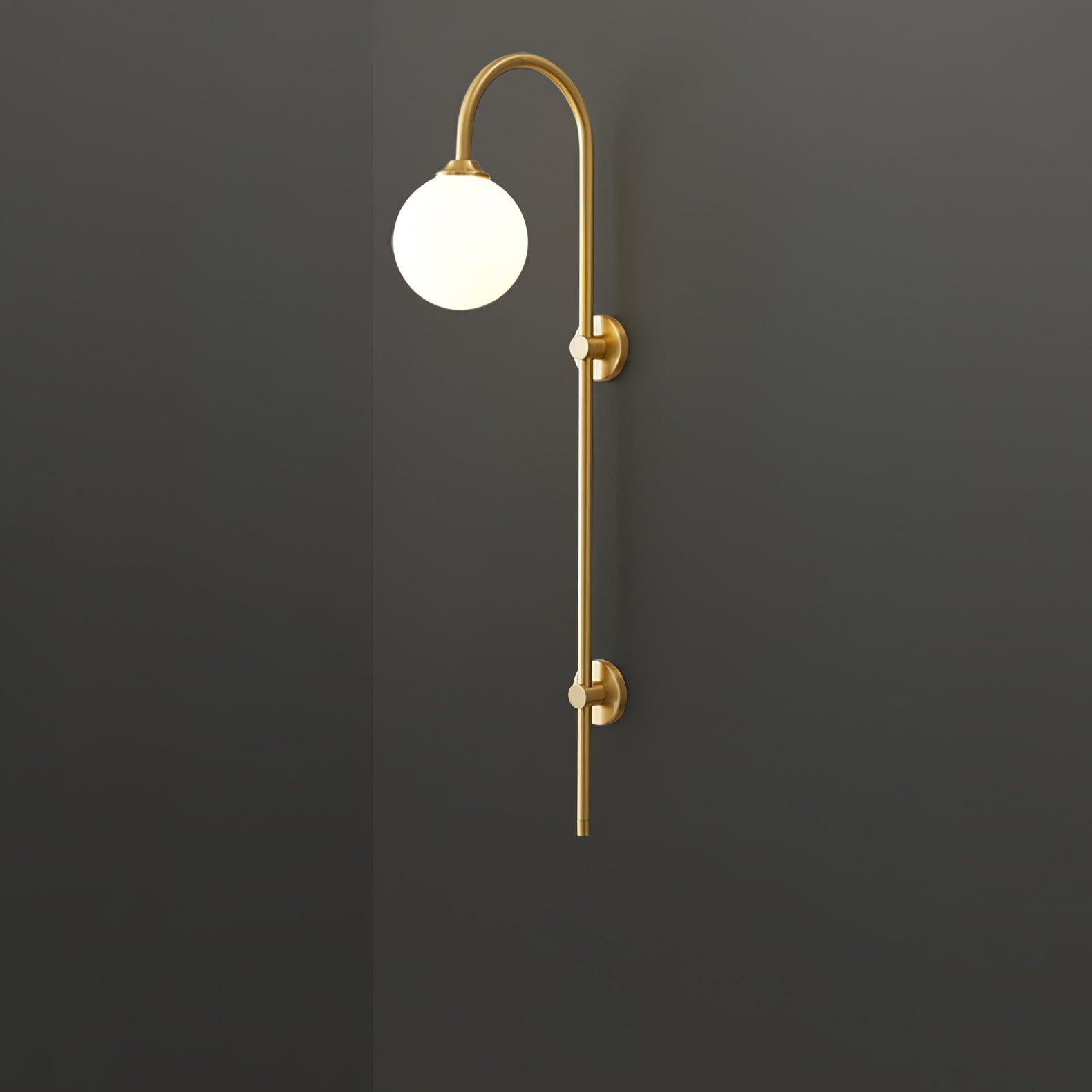 Globe Brass Wall Sconce - Blowlighting