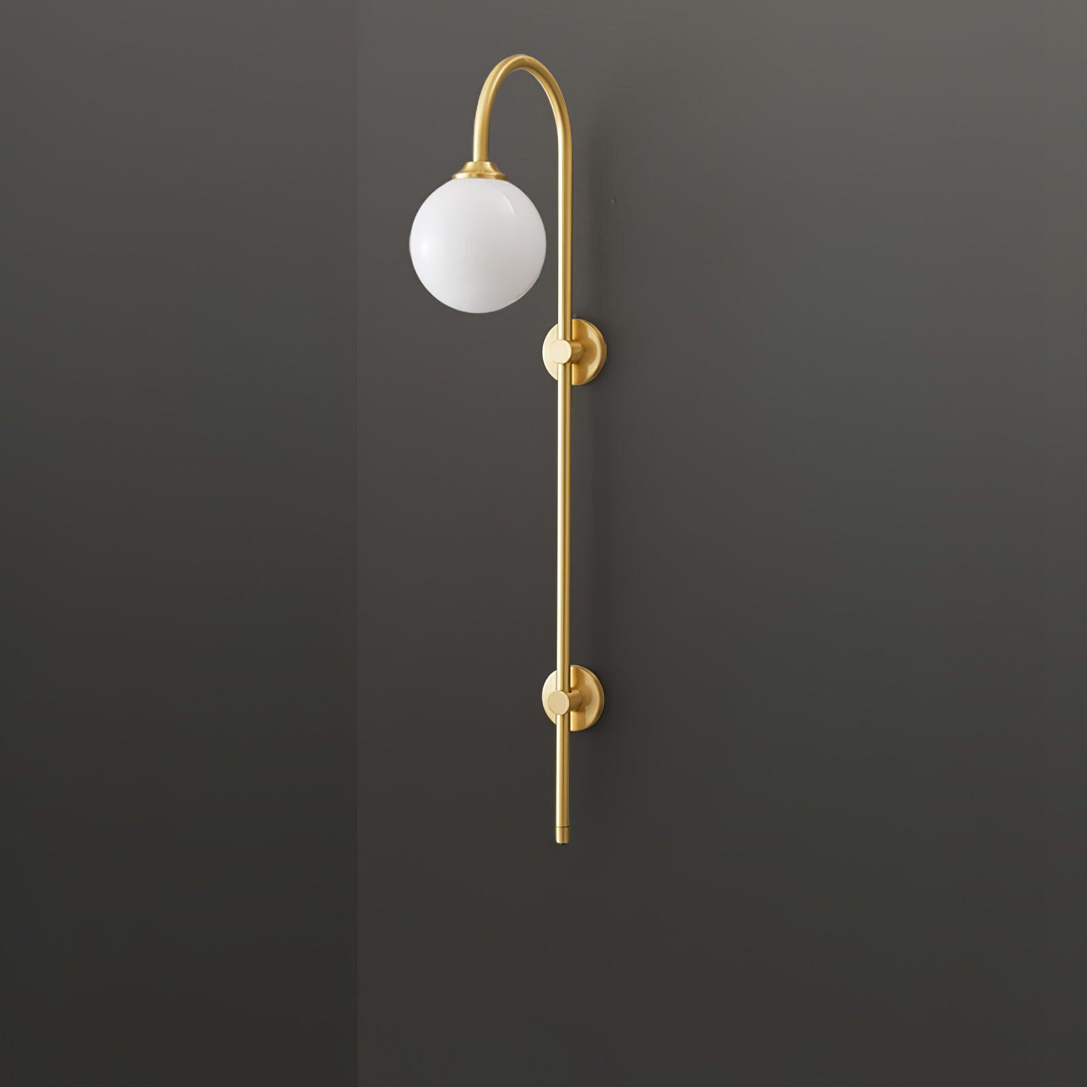 Globe Brass Wall Sconce - Blowlighting