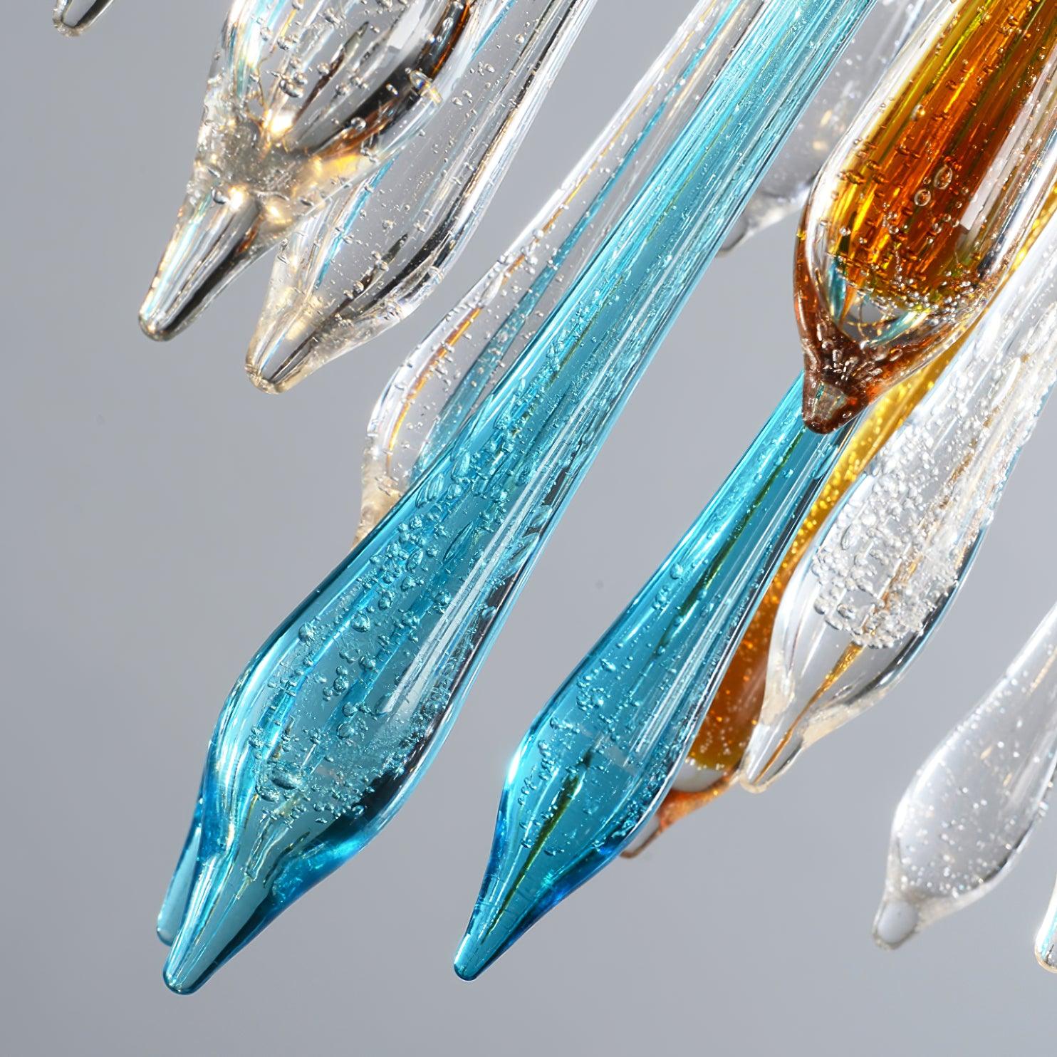 Aurora Chandelier Teardrop Glass Luxe - Blowlighting
