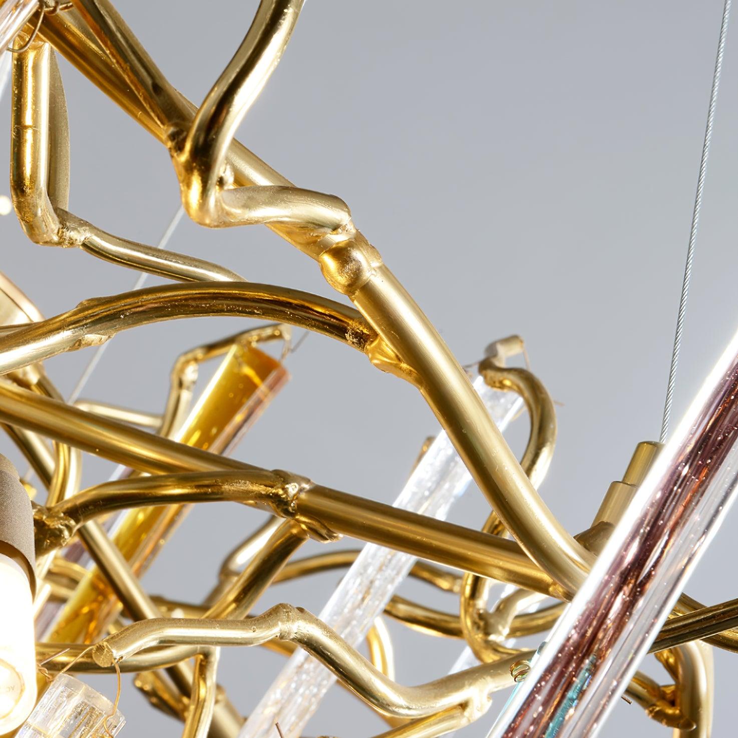 Aurora Chandelier Teardrop Glass Luxe - Blowlighting