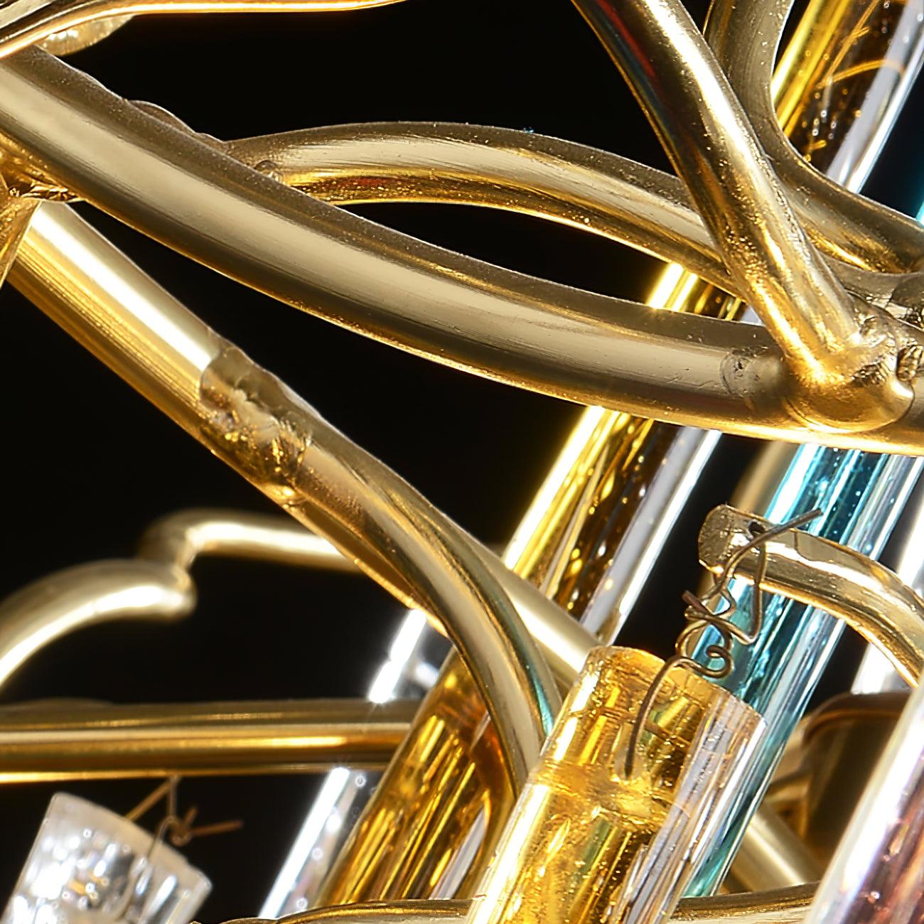 Aurora Chandelier Teardrop Glass Luxe - Blowlighting