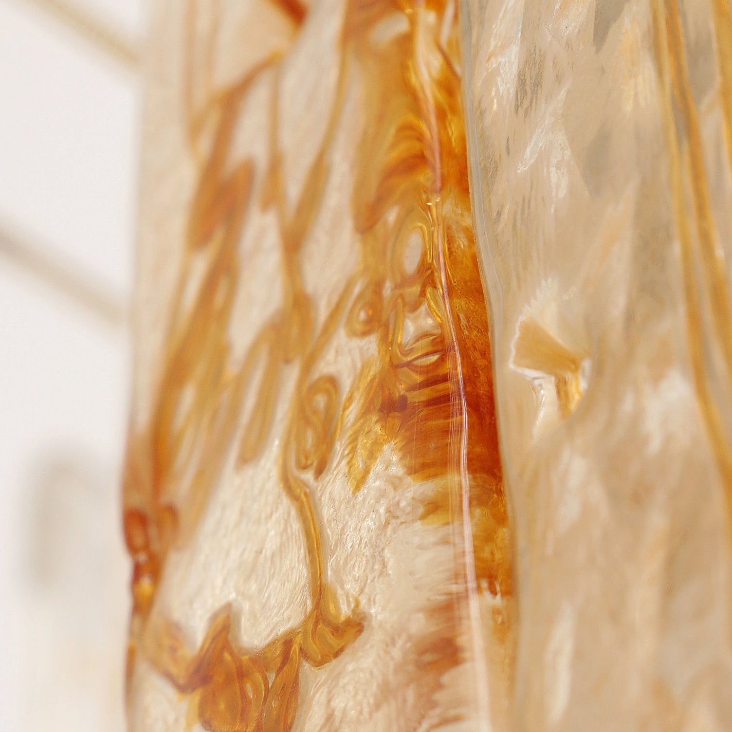 Aurora Chandelier Golden Amber Glass Layered Geometric Luxury - Blowlighting