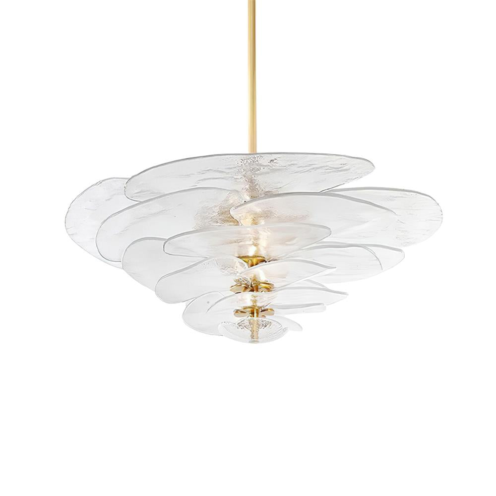 Aurora Chandelier Gold Murano Glass Petal Luxury - Blowlighting