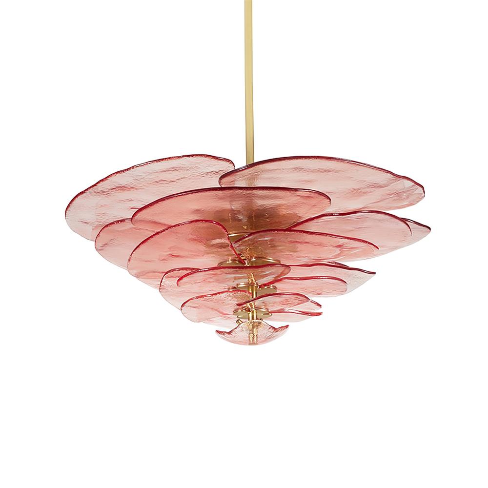 Aurora Chandelier Gold Murano Glass Petal Luxury - Blowlighting
