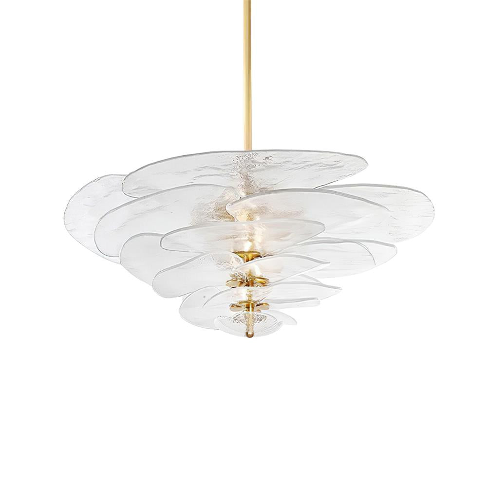 Aurora Chandelier Gold Murano Glass Petal Luxury - Blowlighting