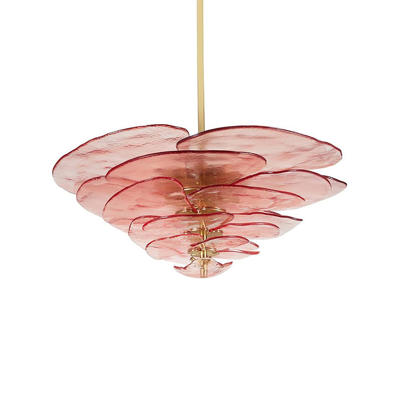 Aurora Chandelier Gold Murano Glass Petal Luxury - Blowlighting