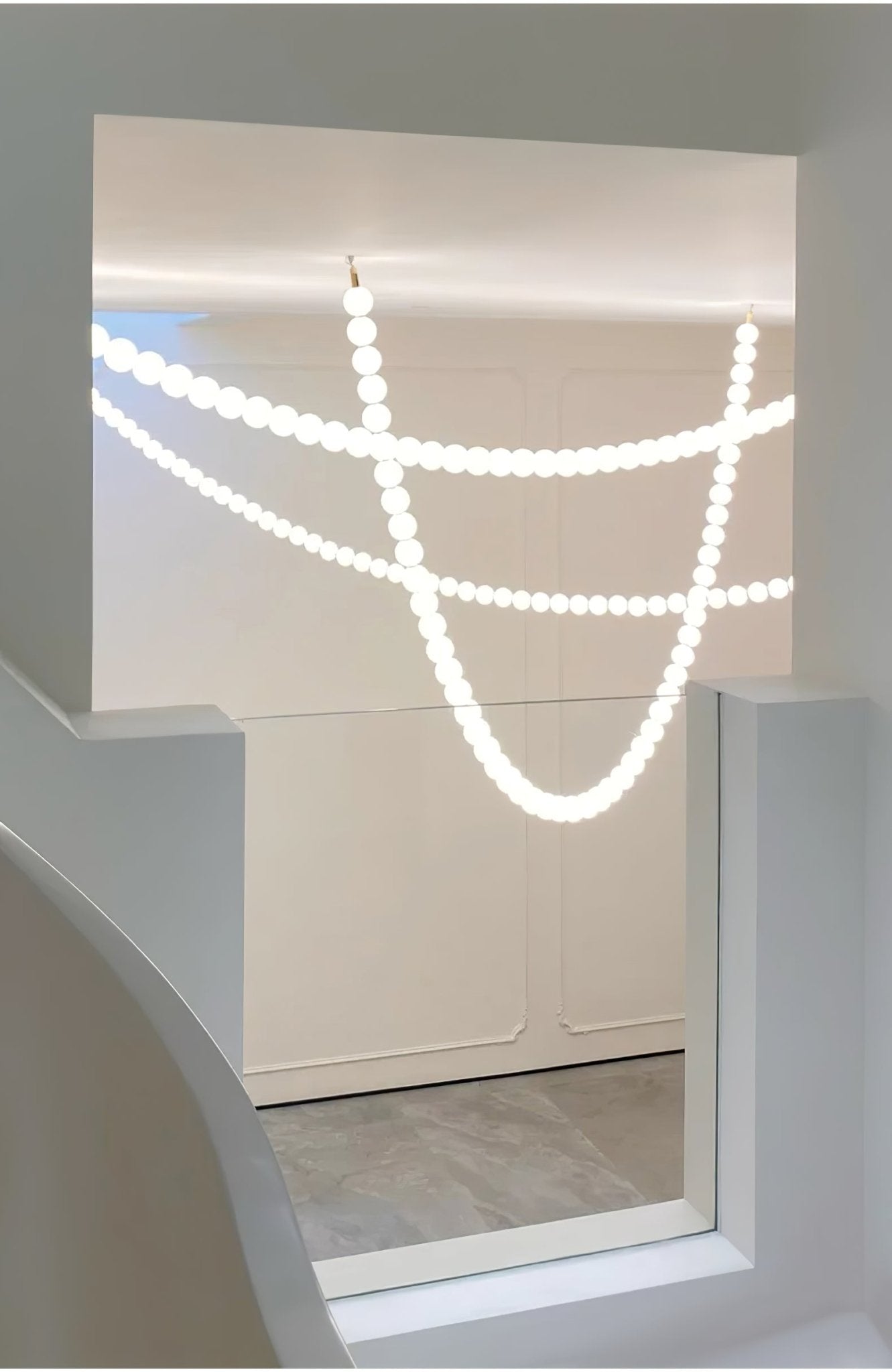 PearlCascade Glass Bead Chandelier - Blowlighting
