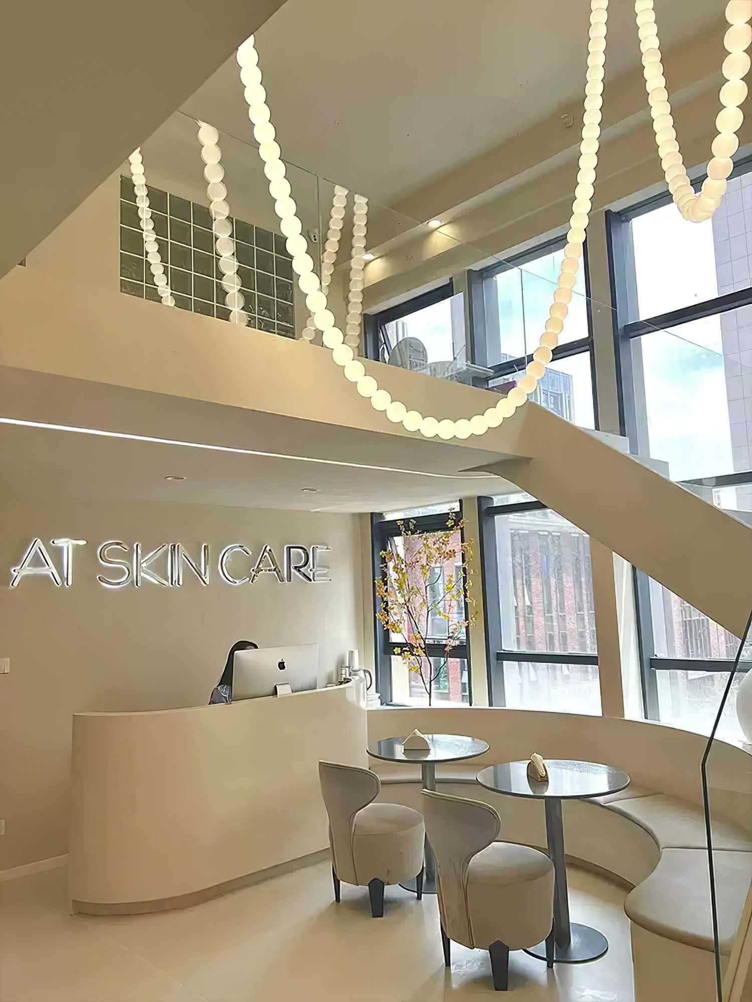 PearlCascade Glass Bead Chandelier - Blowlighting