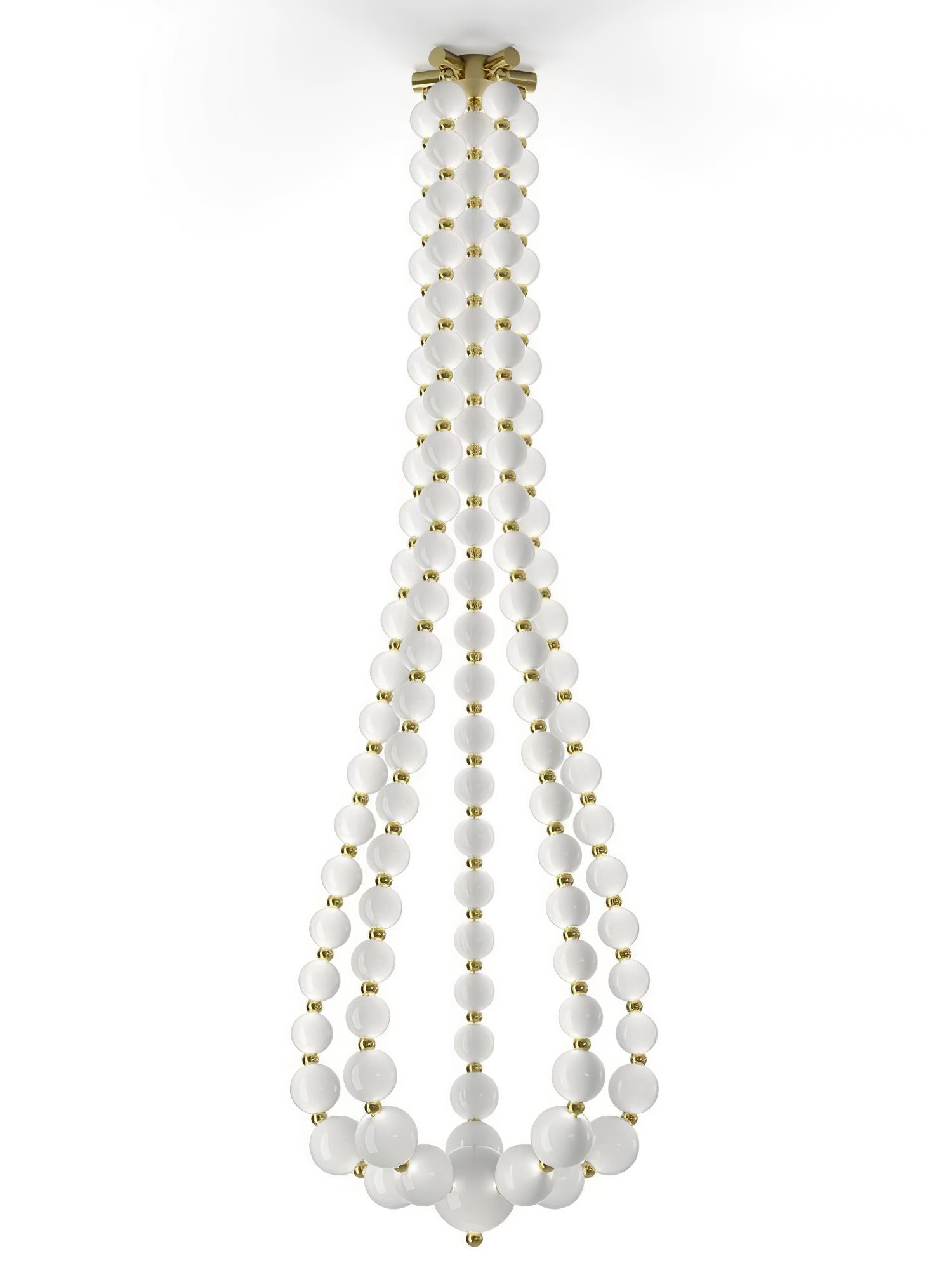 PearlCascade Glass Bead Chandelier - Blowlighting