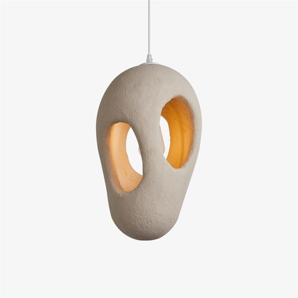 Hand-Built White Pendant Lamp - Blowlighting