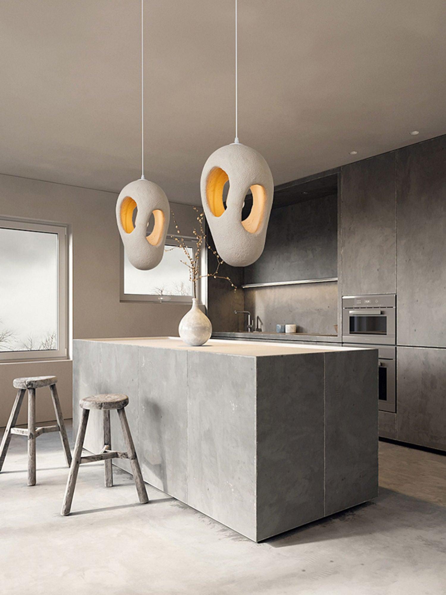 Hand-Built White Pendant Lamp - Blowlighting