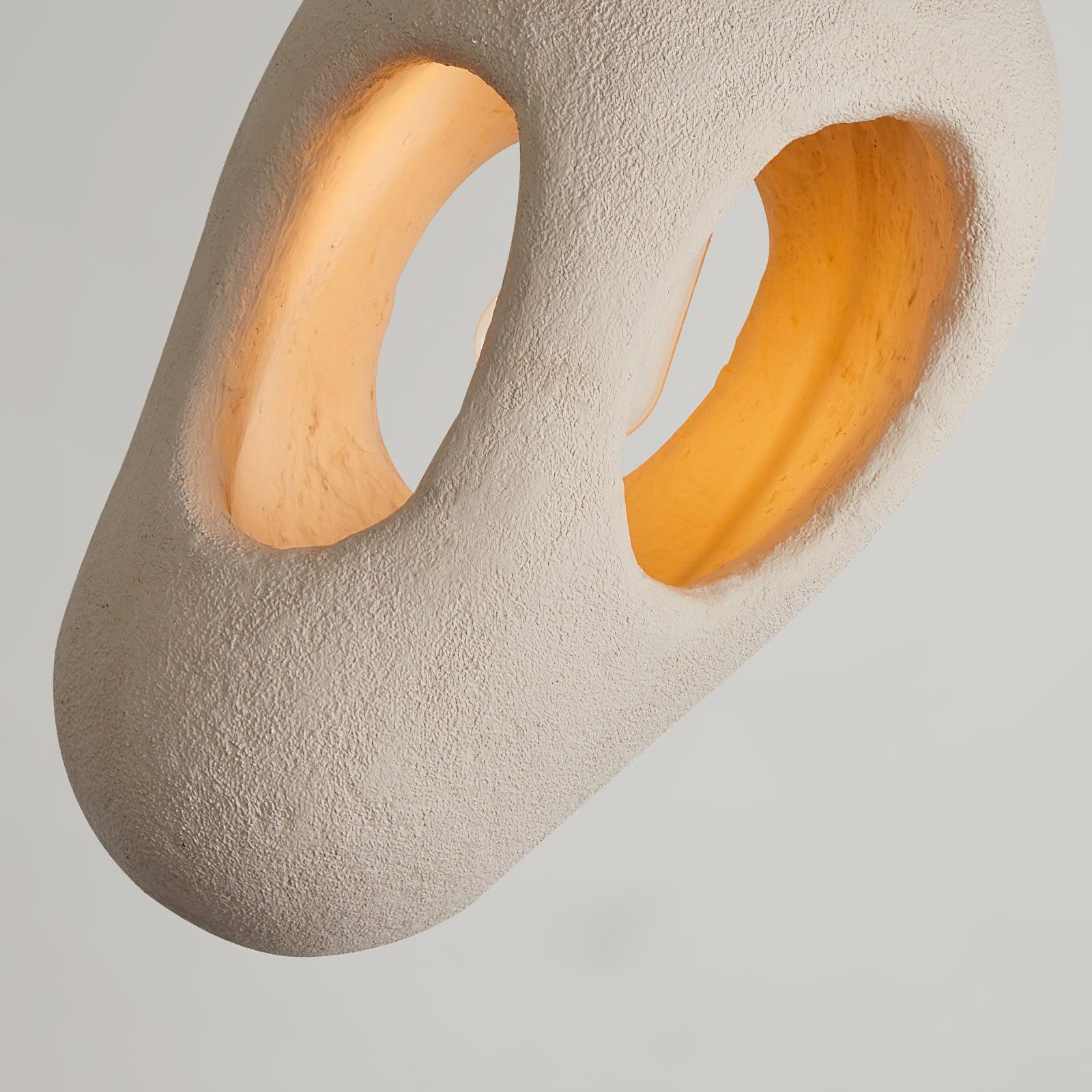 Hand-Built White Pendant Lamp - Blowlighting