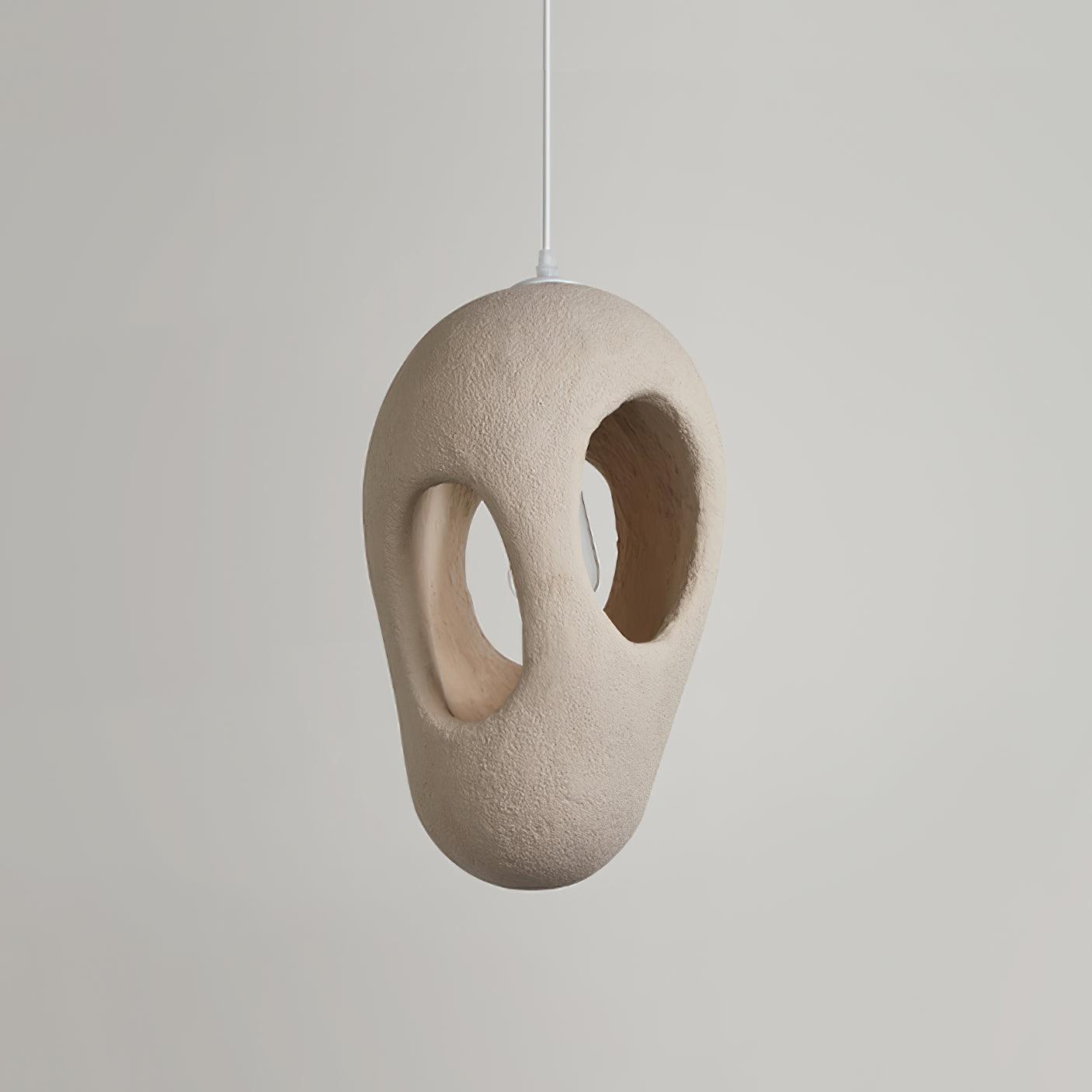 Hand-Built White Pendant Lamp - Blowlighting