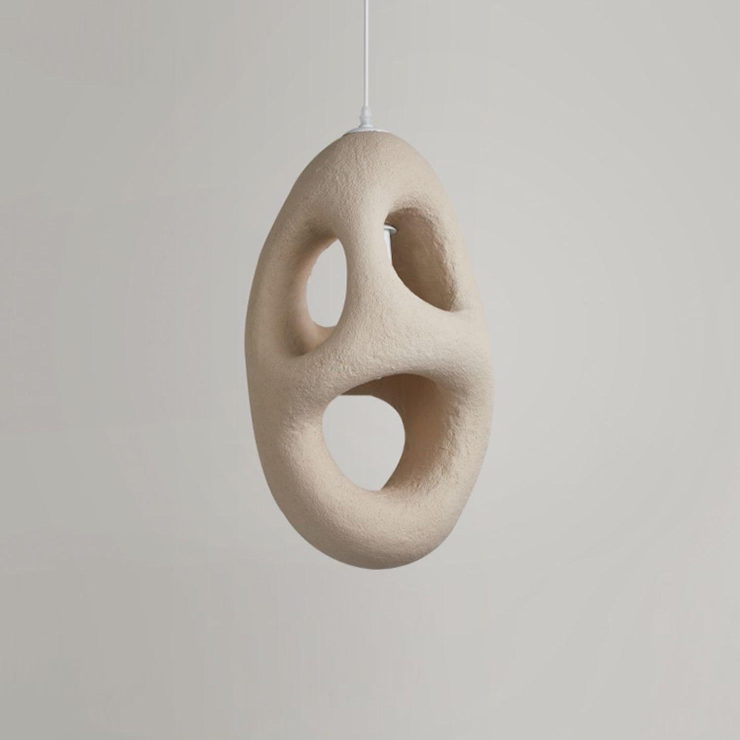 Hand-Built White Pendant Lamp - Blowlighting