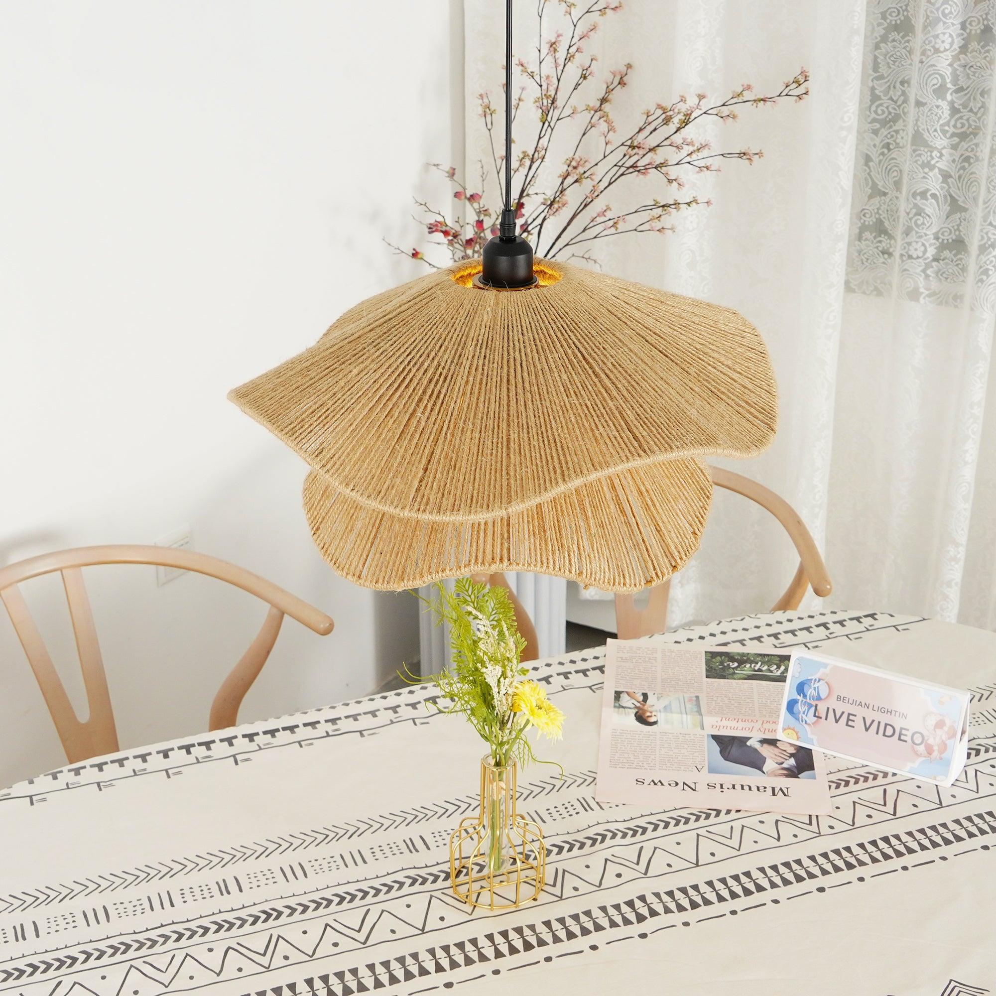 Handmade Straw Hat Pendant Lamp - Blowlighting