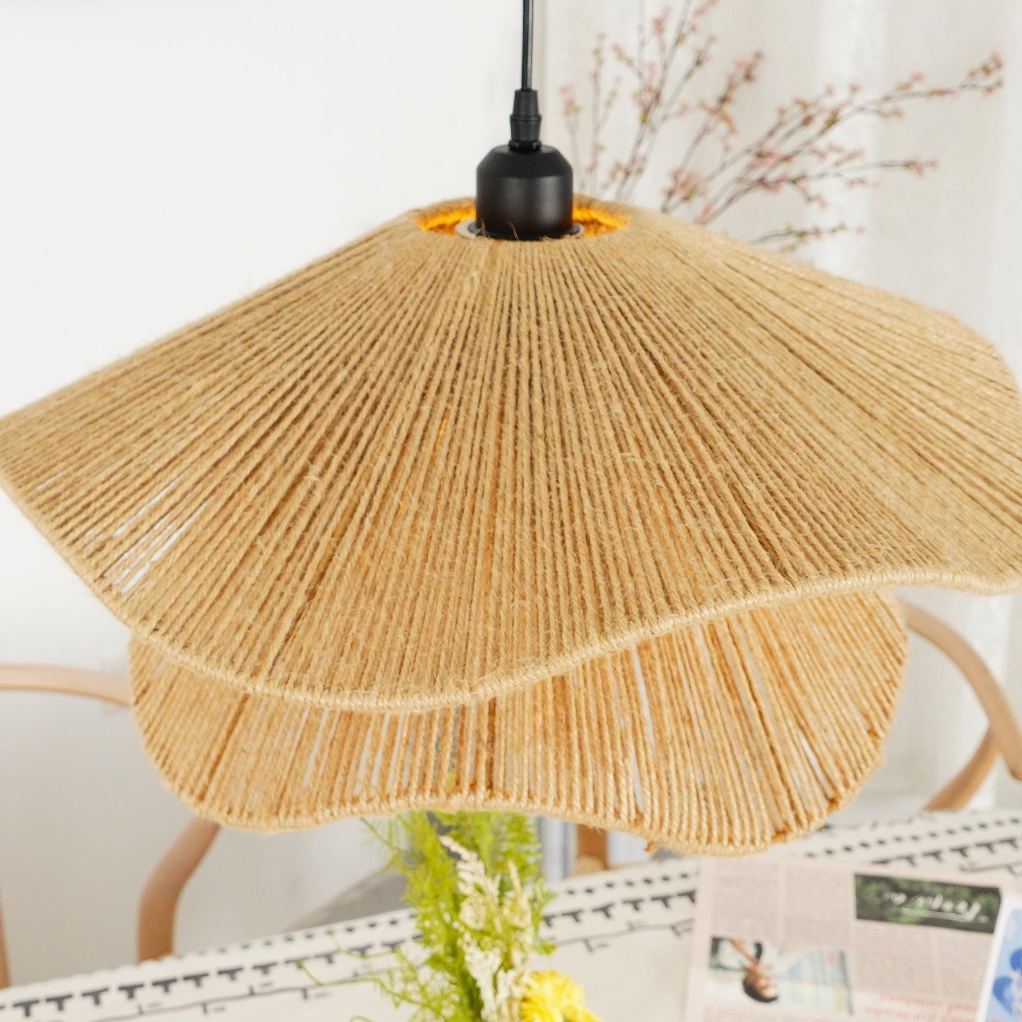 Handmade Straw Hat Pendant Lamp - Blowlighting