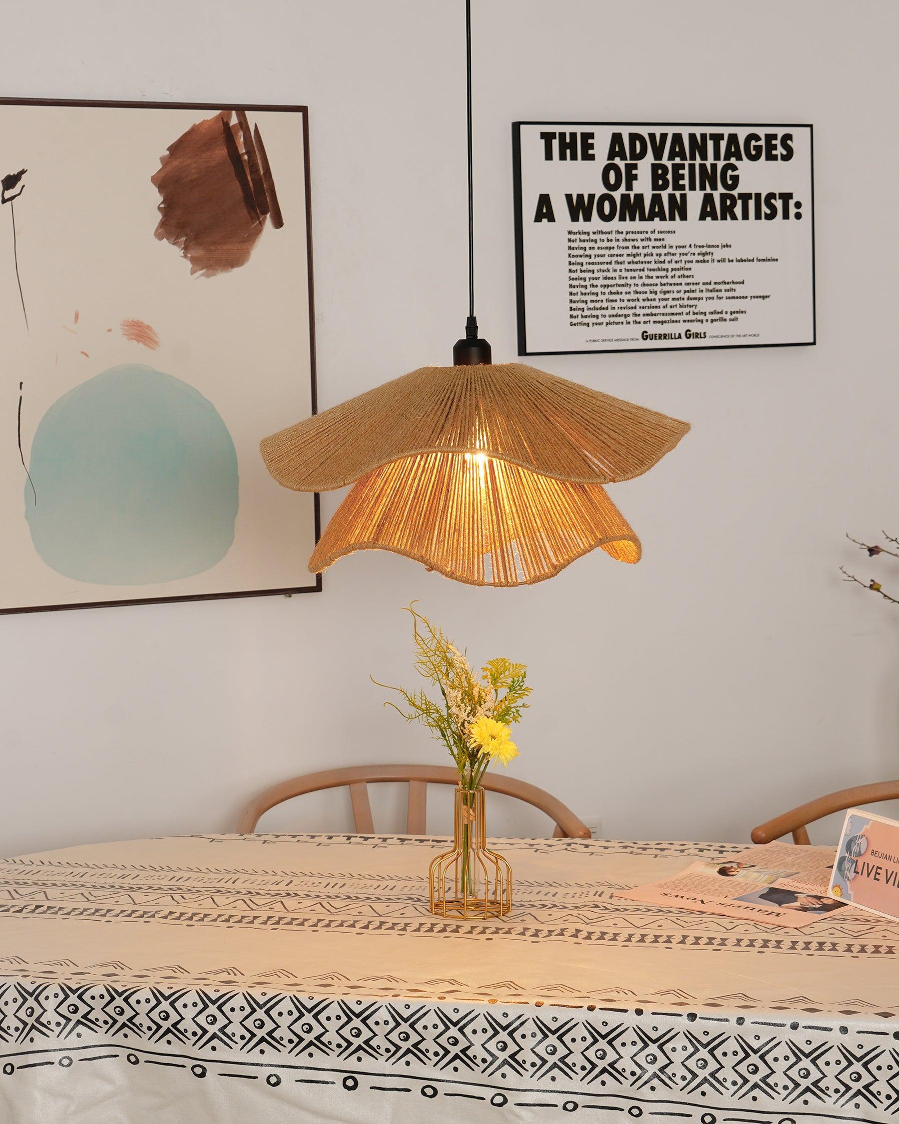 Handmade Straw Hat Pendant Lamp - Blowlighting