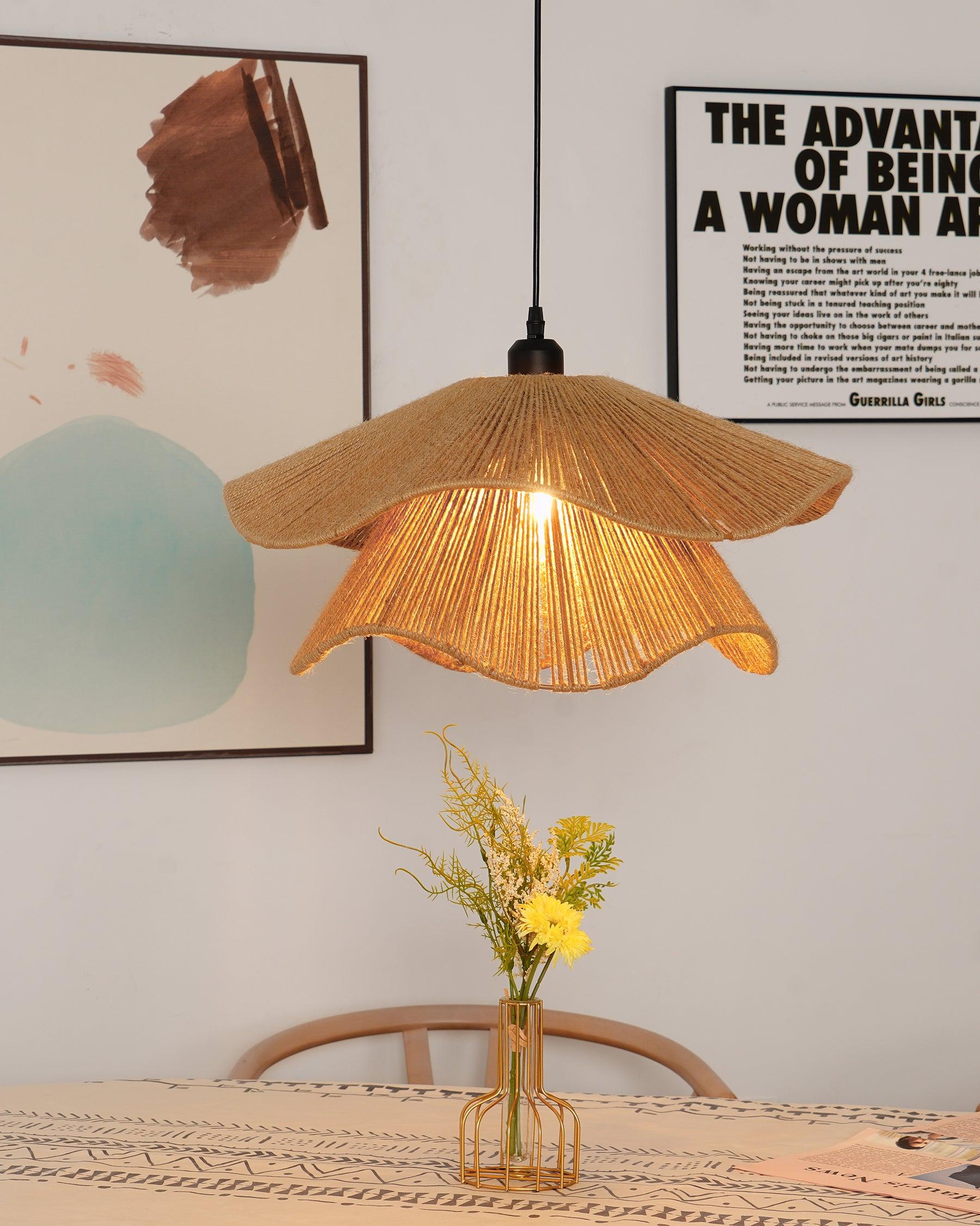 Handmade Straw Hat Pendant Lamp - Blowlighting