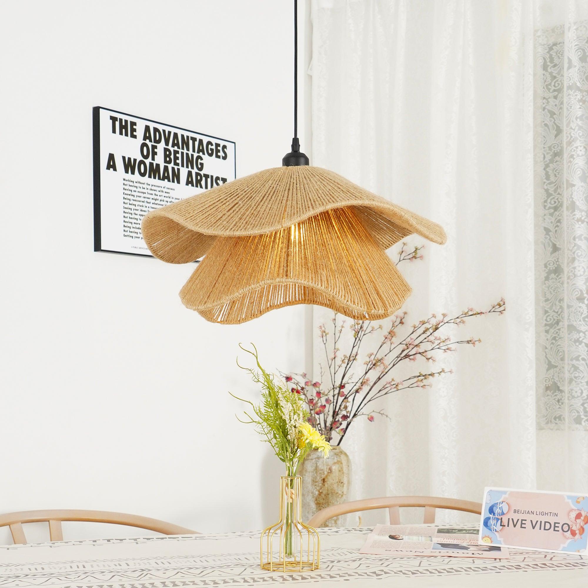 Handmade Straw Hat Pendant Lamp - Blowlighting