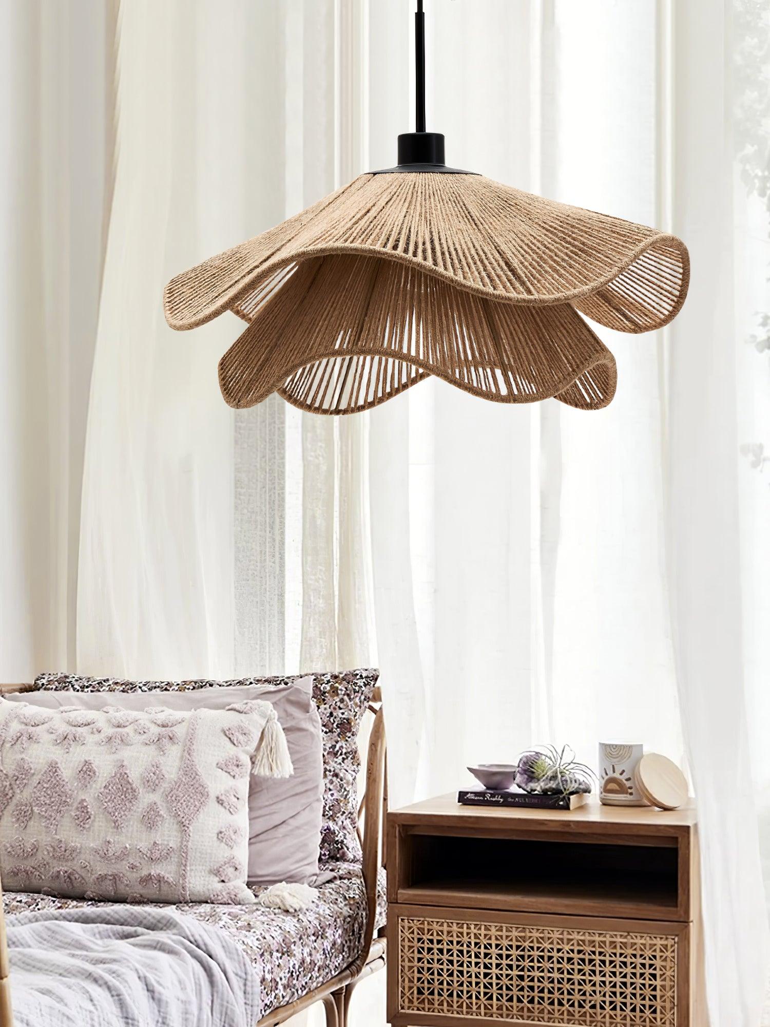 Handmade Straw Hat Pendant Lamp - Blowlighting