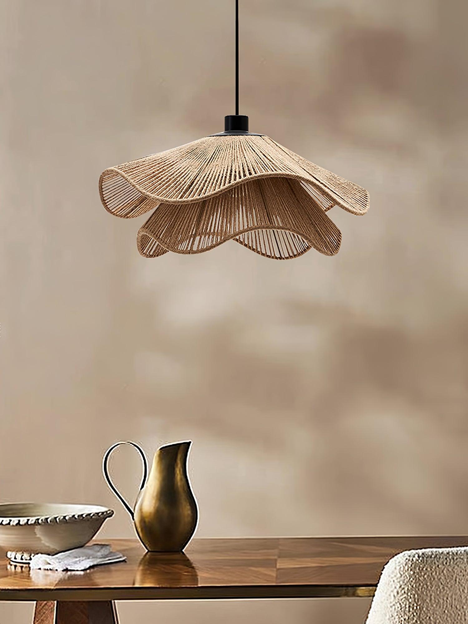 Handmade Straw Hat Pendant Lamp - Blowlighting