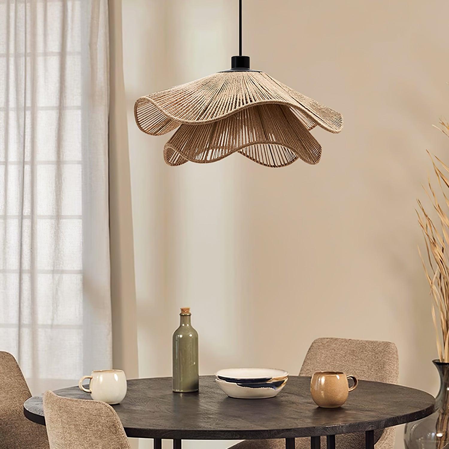 Handmade Straw Hat Pendant Lamp - Blowlighting