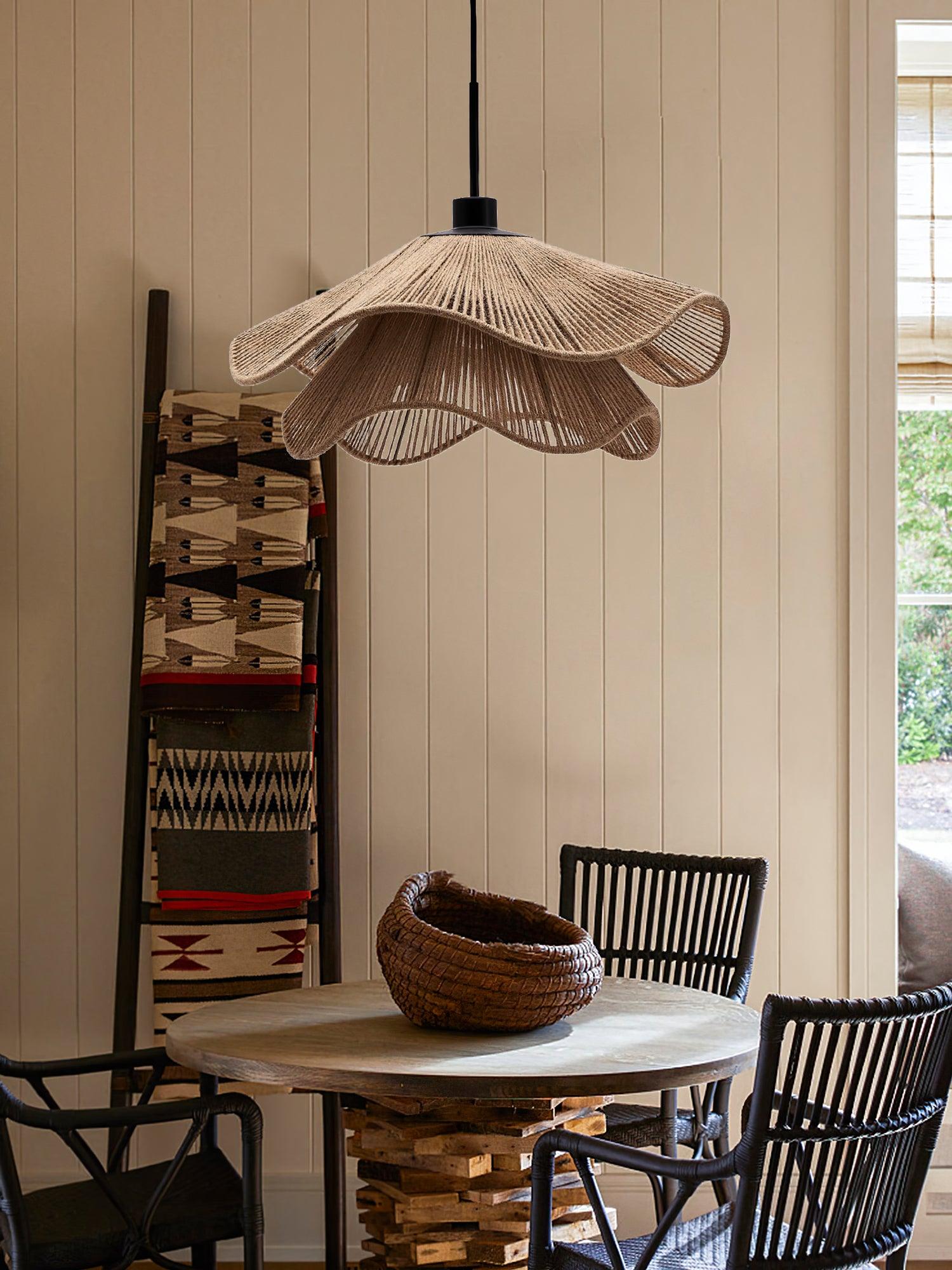 Handmade Straw Hat Pendant Lamp - Blowlighting