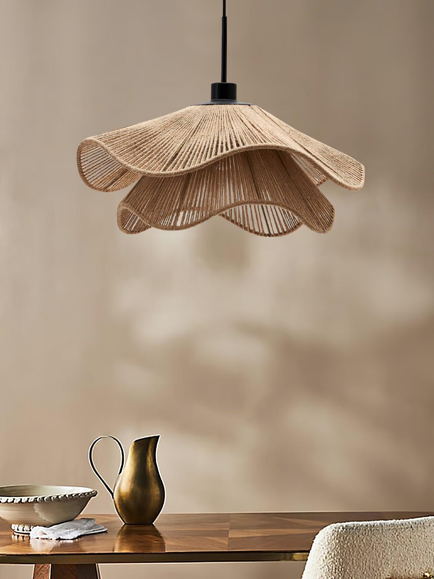 Handmade Straw Hat Pendant Lamp - Blowlighting