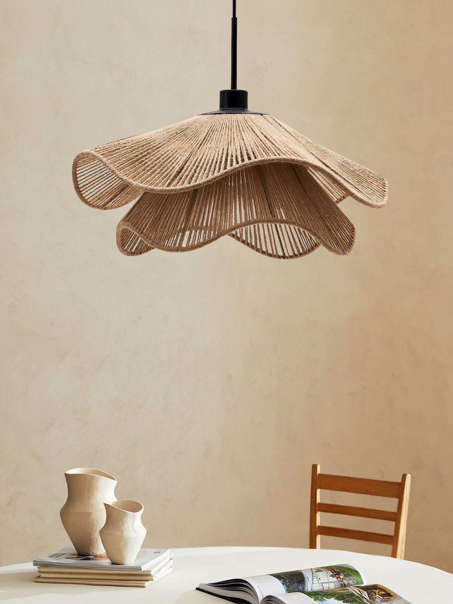 Handmade Straw Hat Pendant Lamp - Blowlighting
