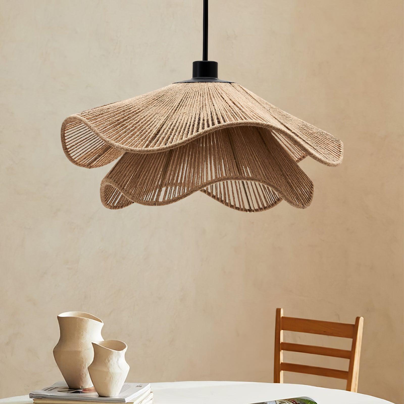 Handmade Straw Hat Pendant Lamp - Blowlighting