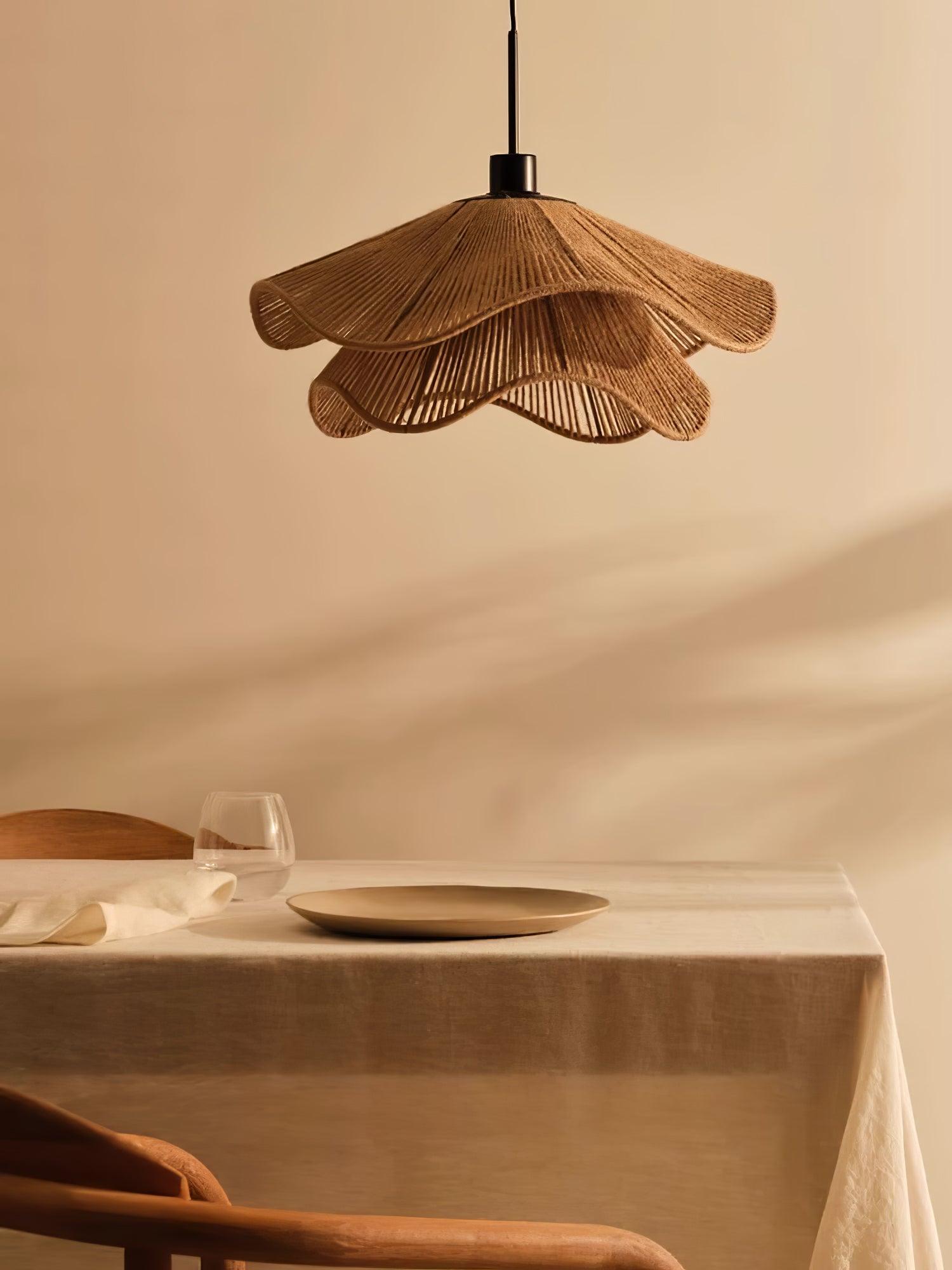 Handmade Straw Hat Pendant Lamp - Blowlighting
