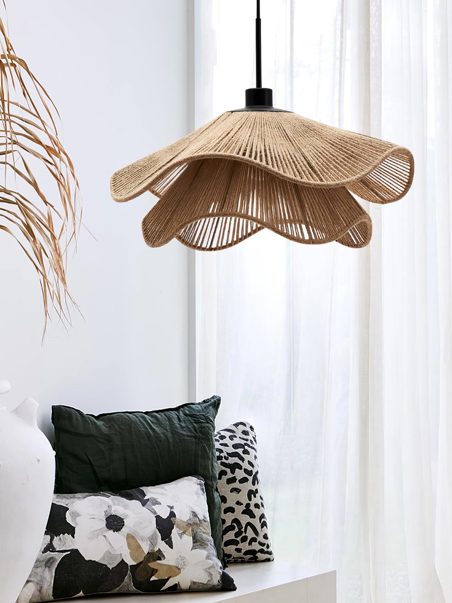 Handmade Straw Hat Pendant Lamp - Blowlighting