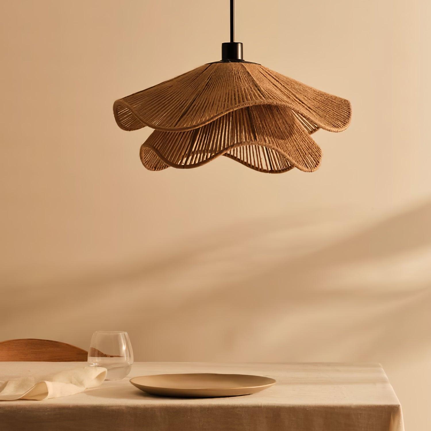 Handmade Straw Hat Pendant Lamp - Blowlighting