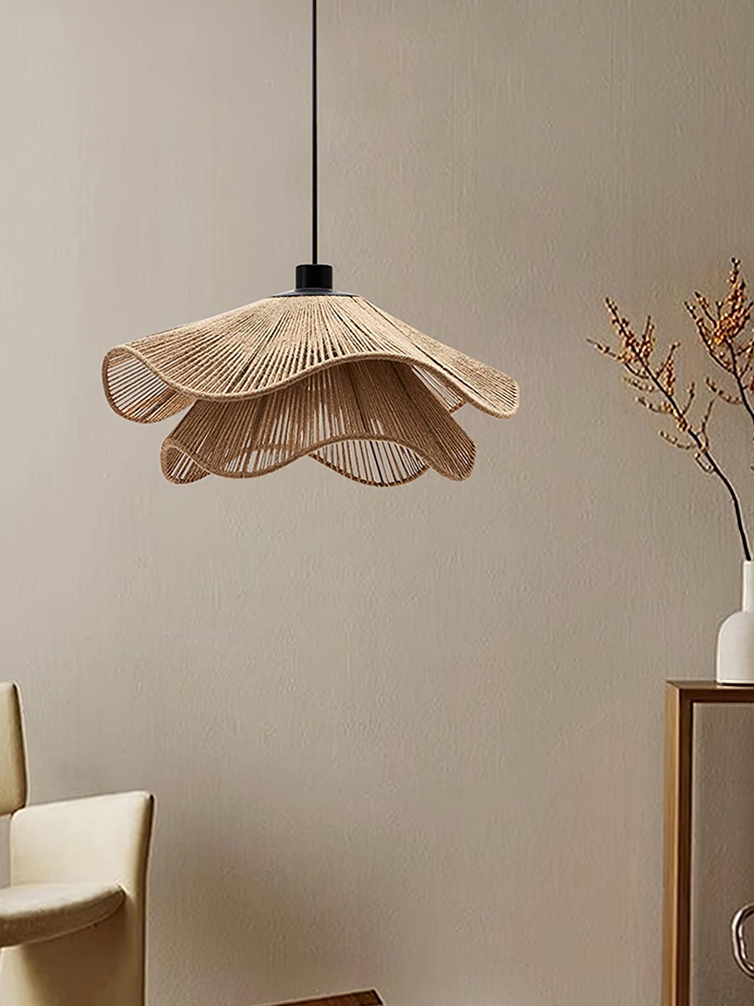 Handmade Straw Hat Pendant Lamp - Blowlighting
