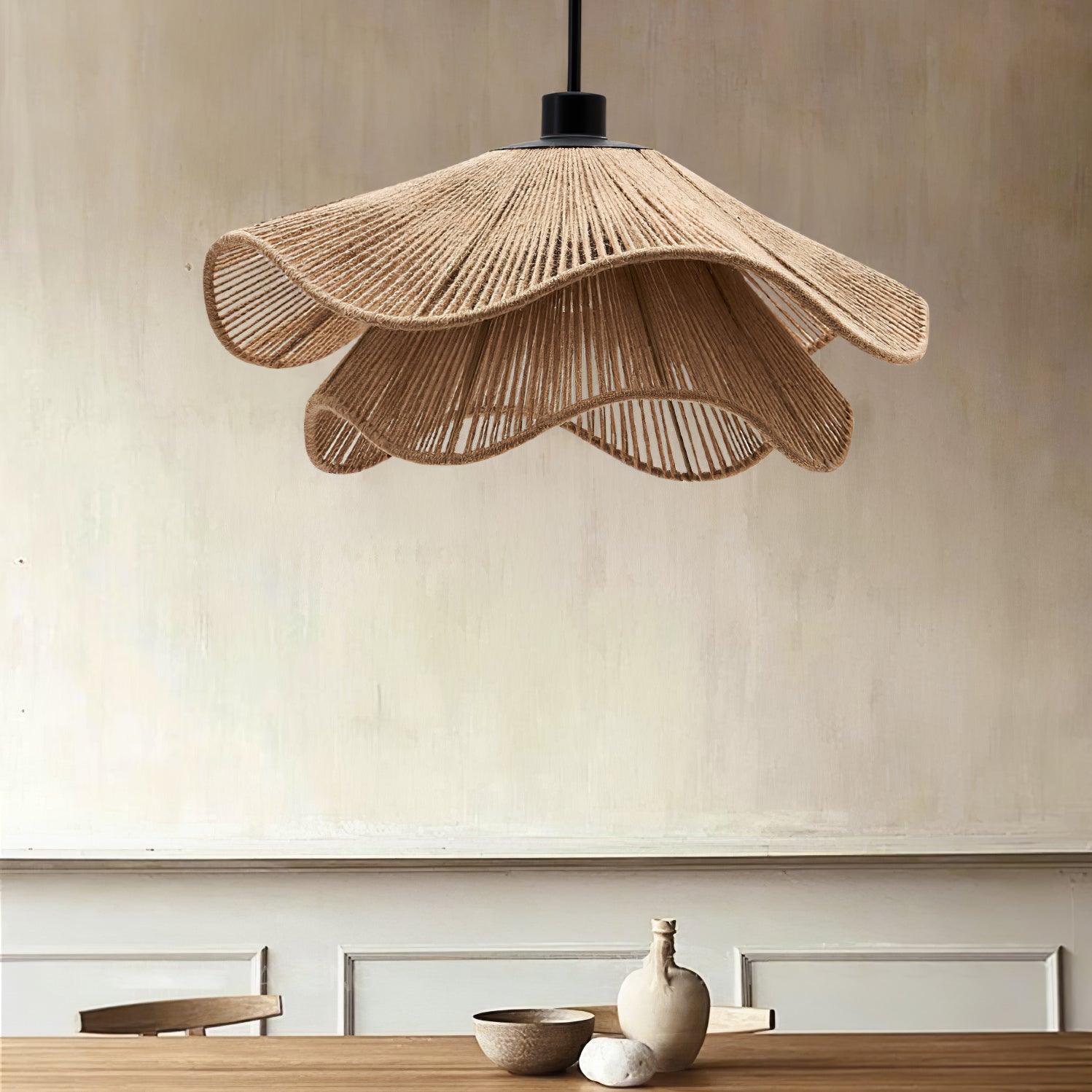 Handmade Straw Hat Pendant Lamp - Blowlighting