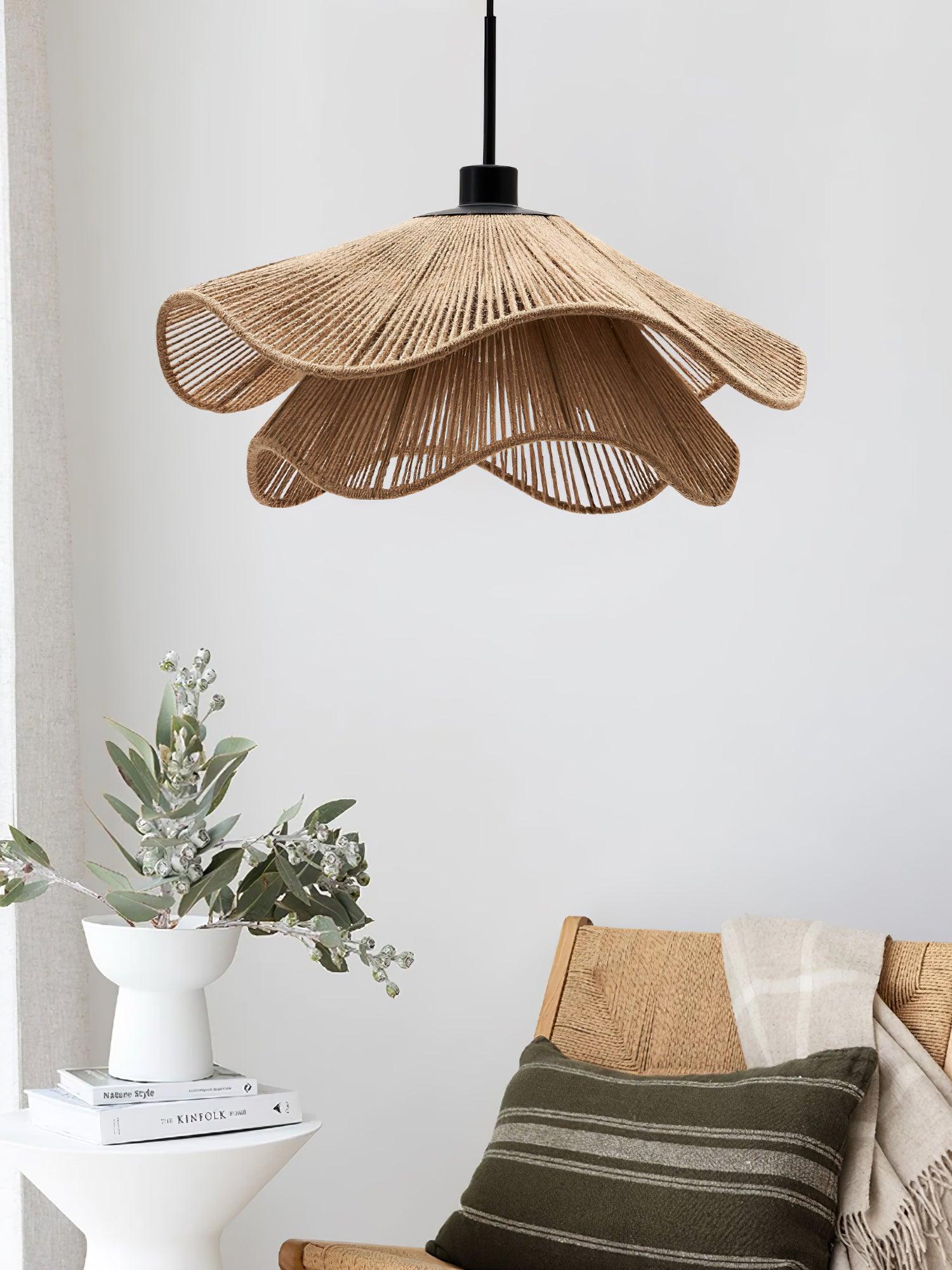 Handmade Straw Hat Pendant Lamp - Blowlighting