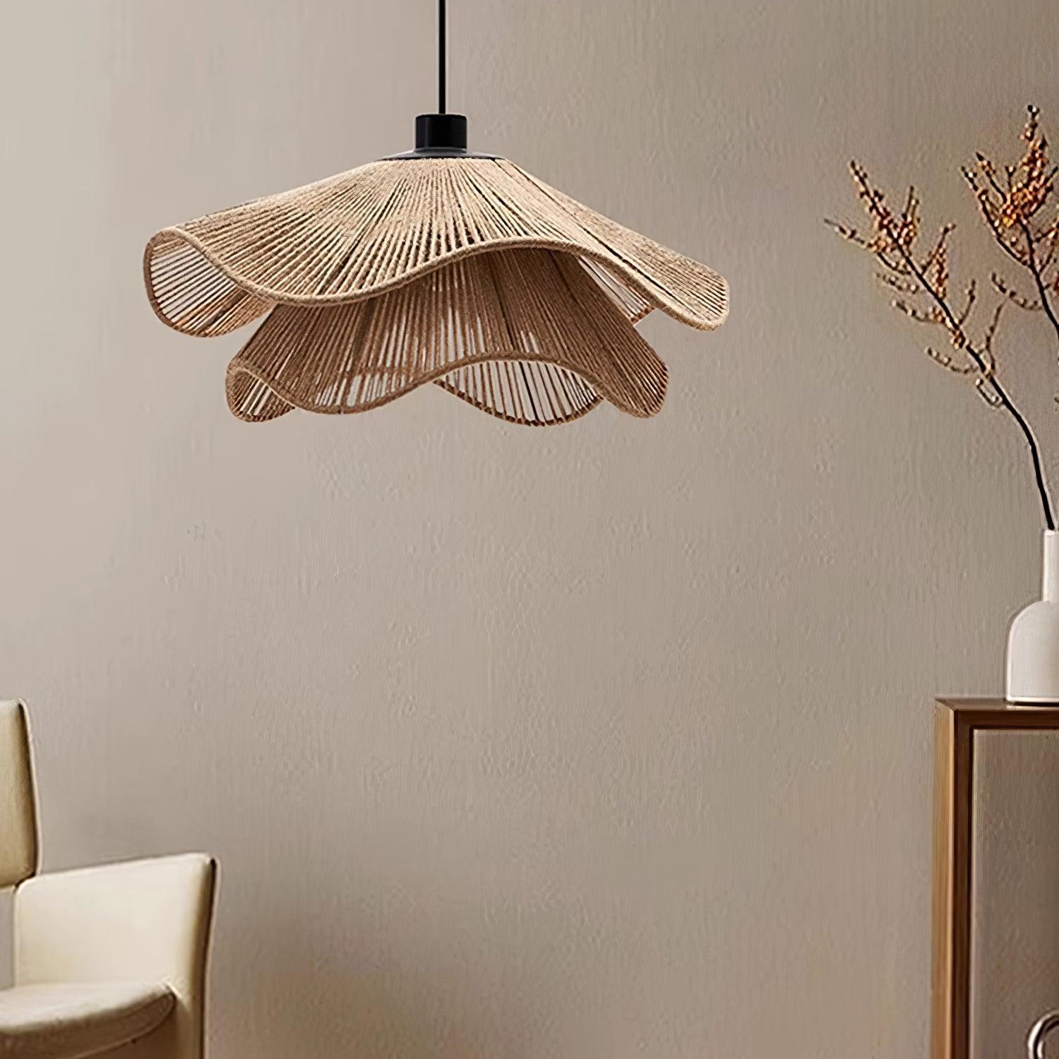 Handmade Straw Hat Pendant Lamp - Blowlighting