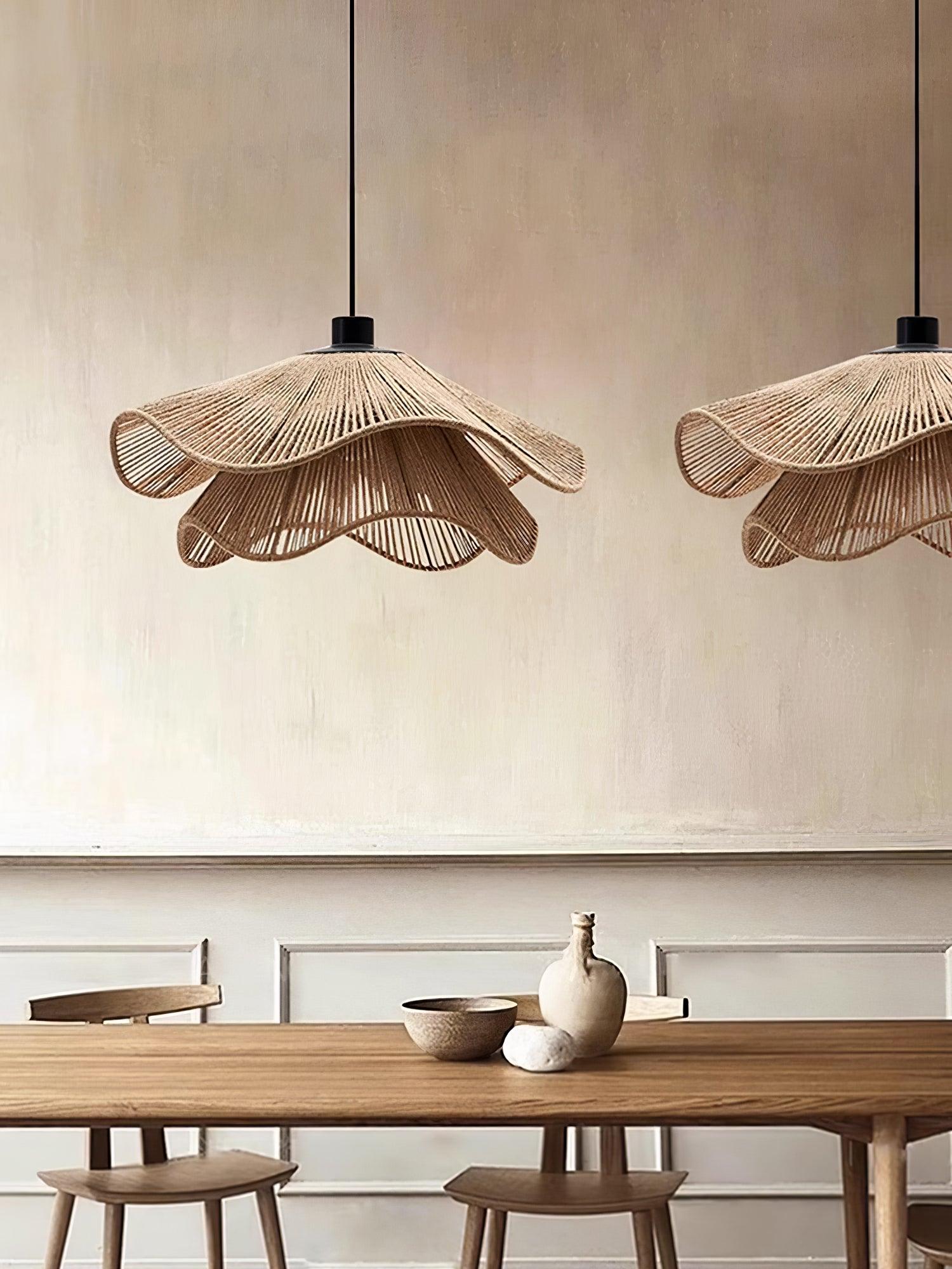 Handmade Straw Hat Pendant Lamp - Blowlighting