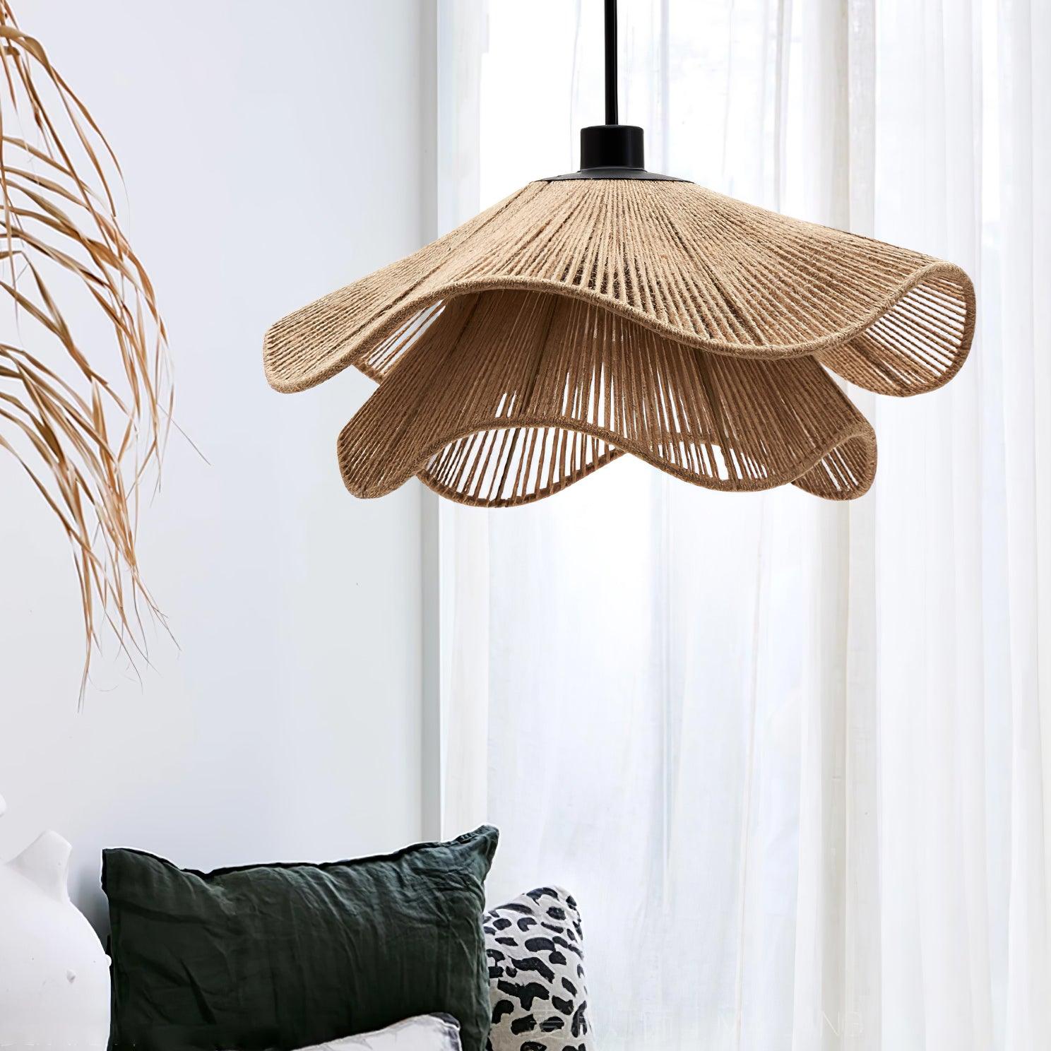 Handmade Straw Hat Pendant Lamp - Blowlighting