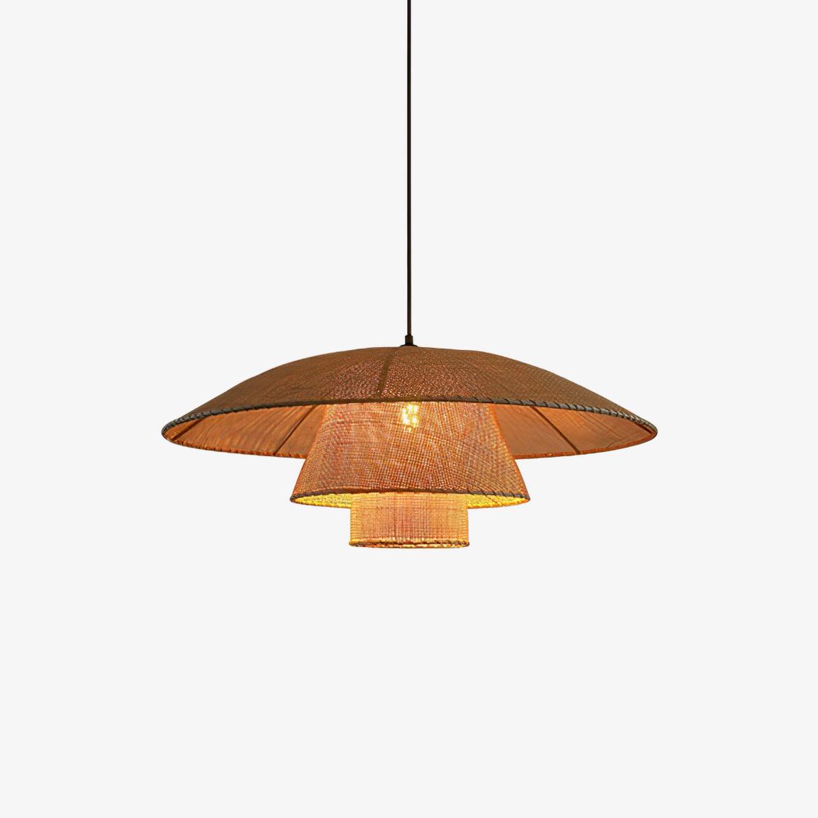 Hat Weave Rattan Pendant Lamp - Blowlighting