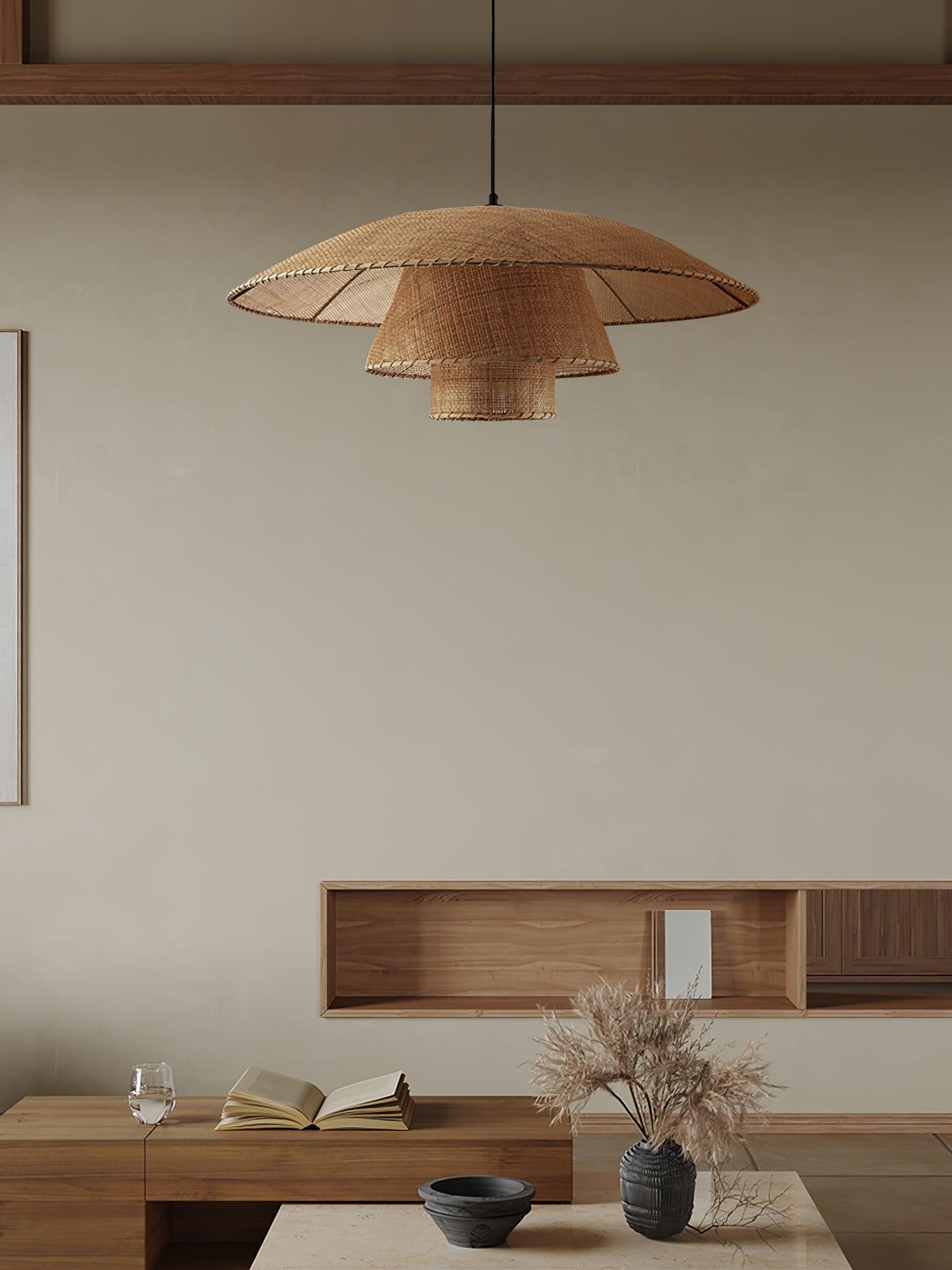 Hat Weave Rattan Pendant Lamp - Blowlighting
