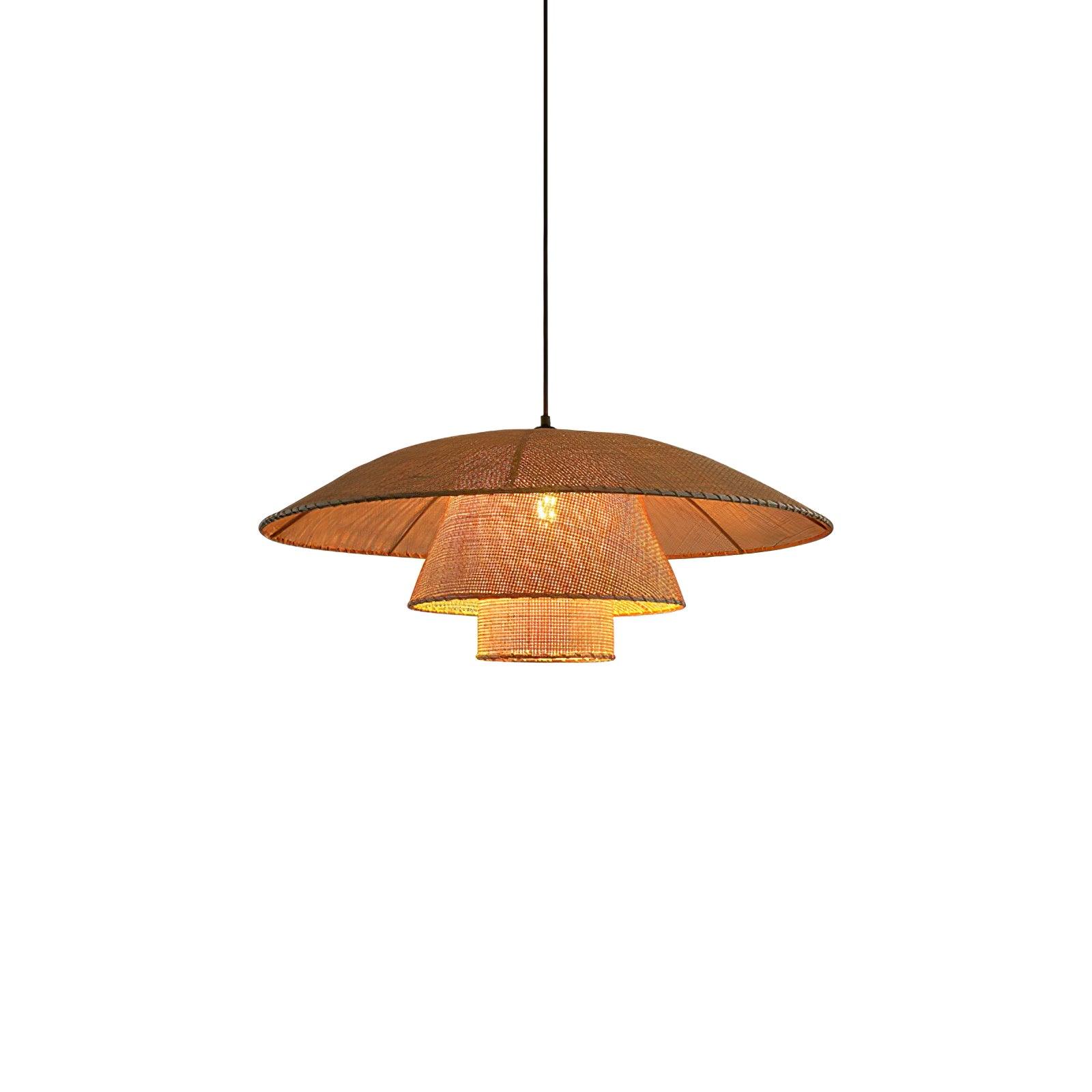 Hat Weave Rattan Pendant Lamp - Blowlighting
