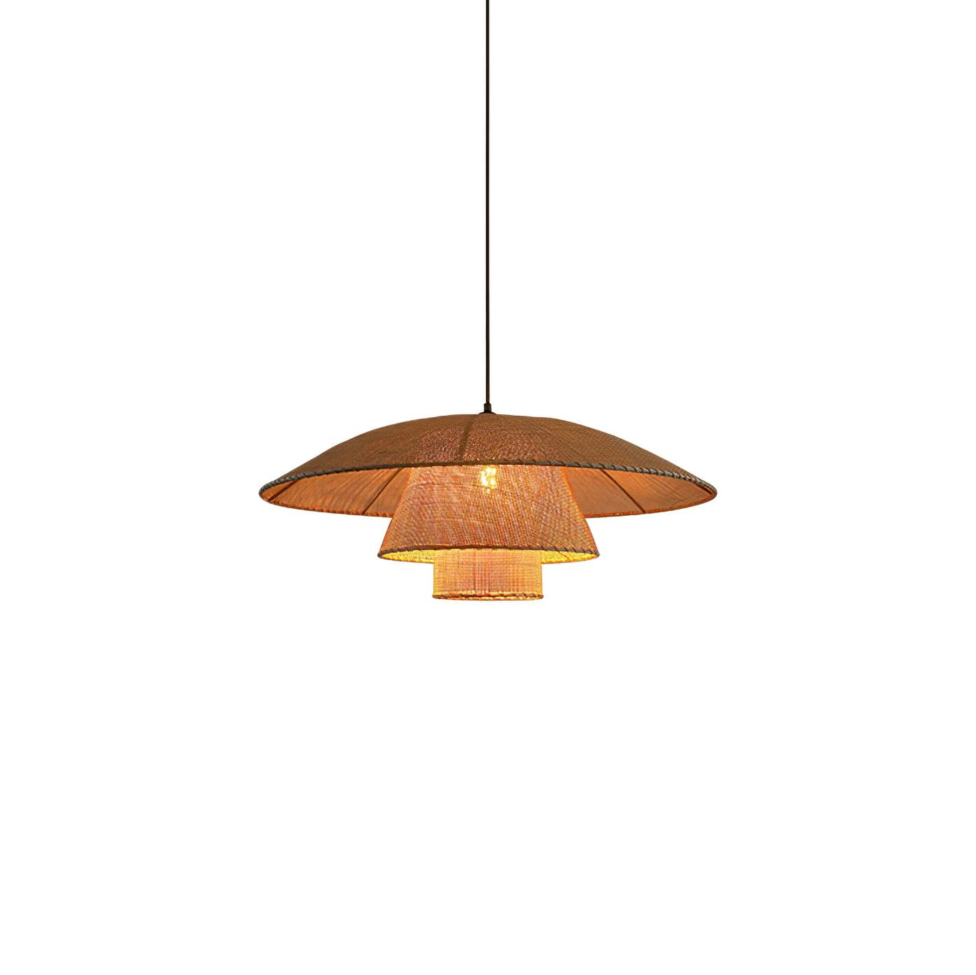 Hat Weave Rattan Pendant Lamp - Blowlighting
