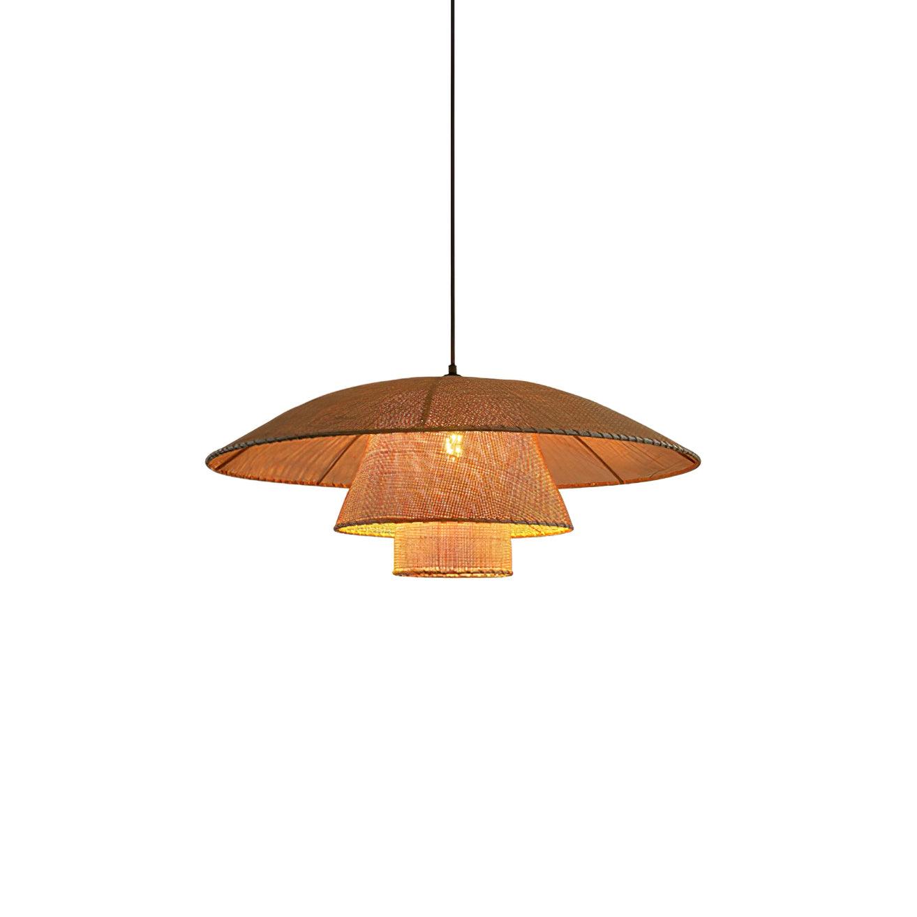 Hat Weave Rattan Pendant Lamp - Blowlighting