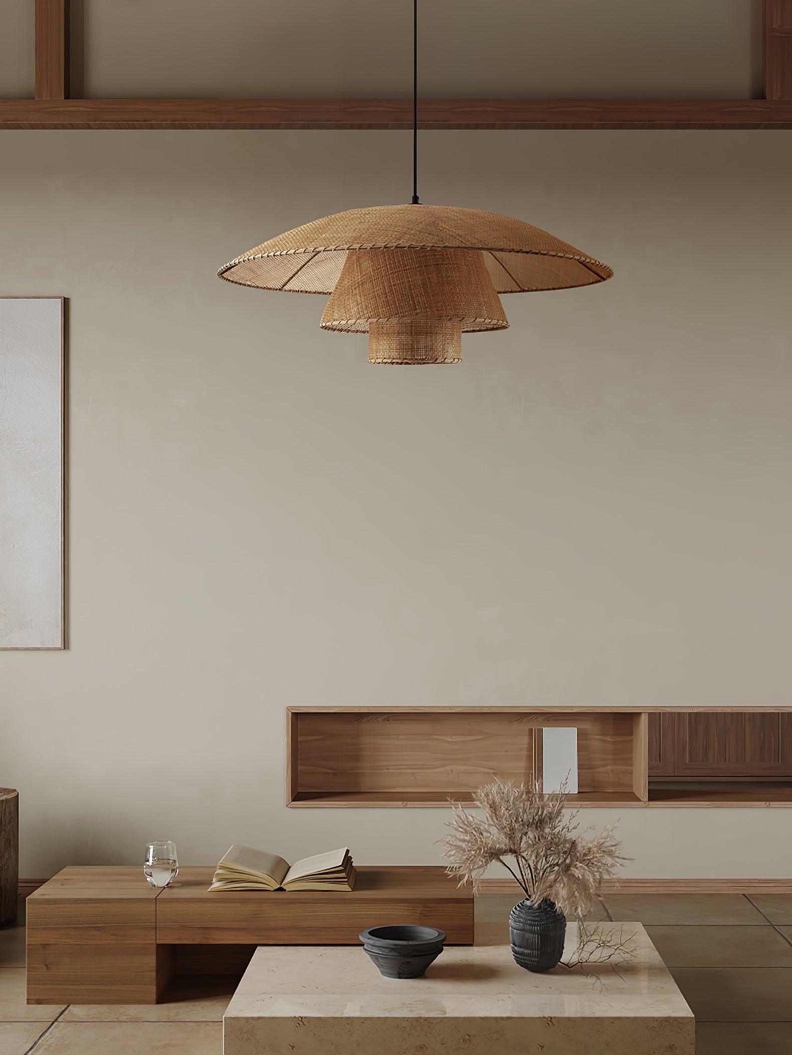 Hat Weave Rattan Pendant Lamp - Blowlighting