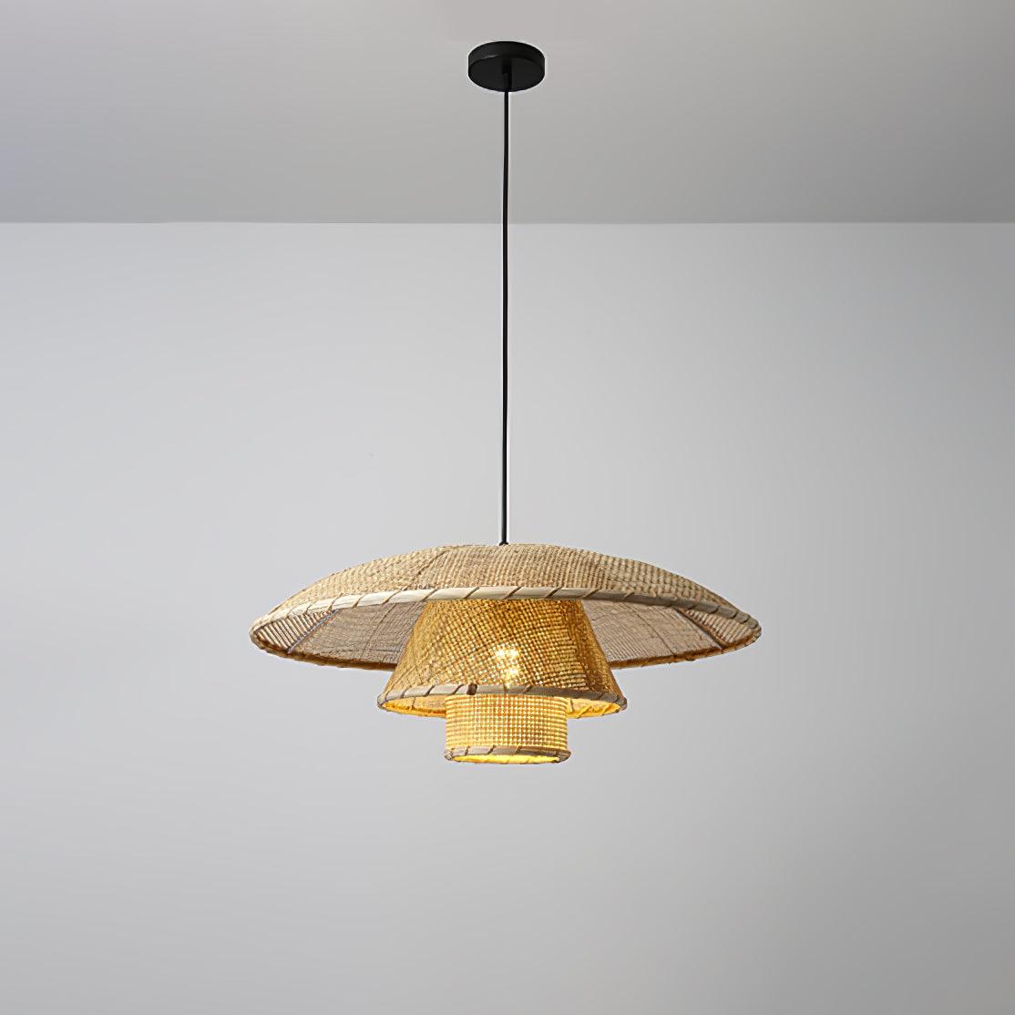 Hat Weave Rattan Pendant Lamp - Blowlighting